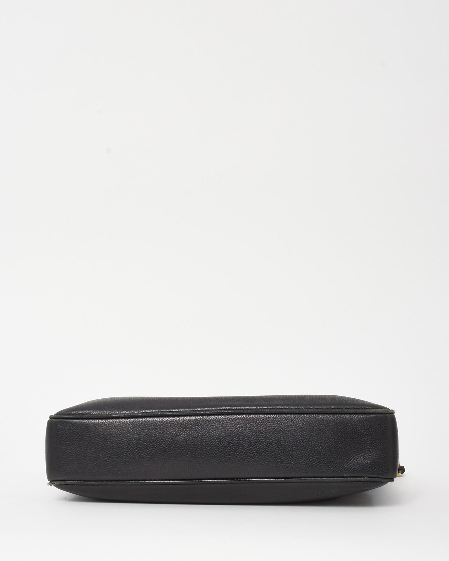 Chanel Vintage Black Caviar Leather CC Logo Shopper Tote Bag GHW