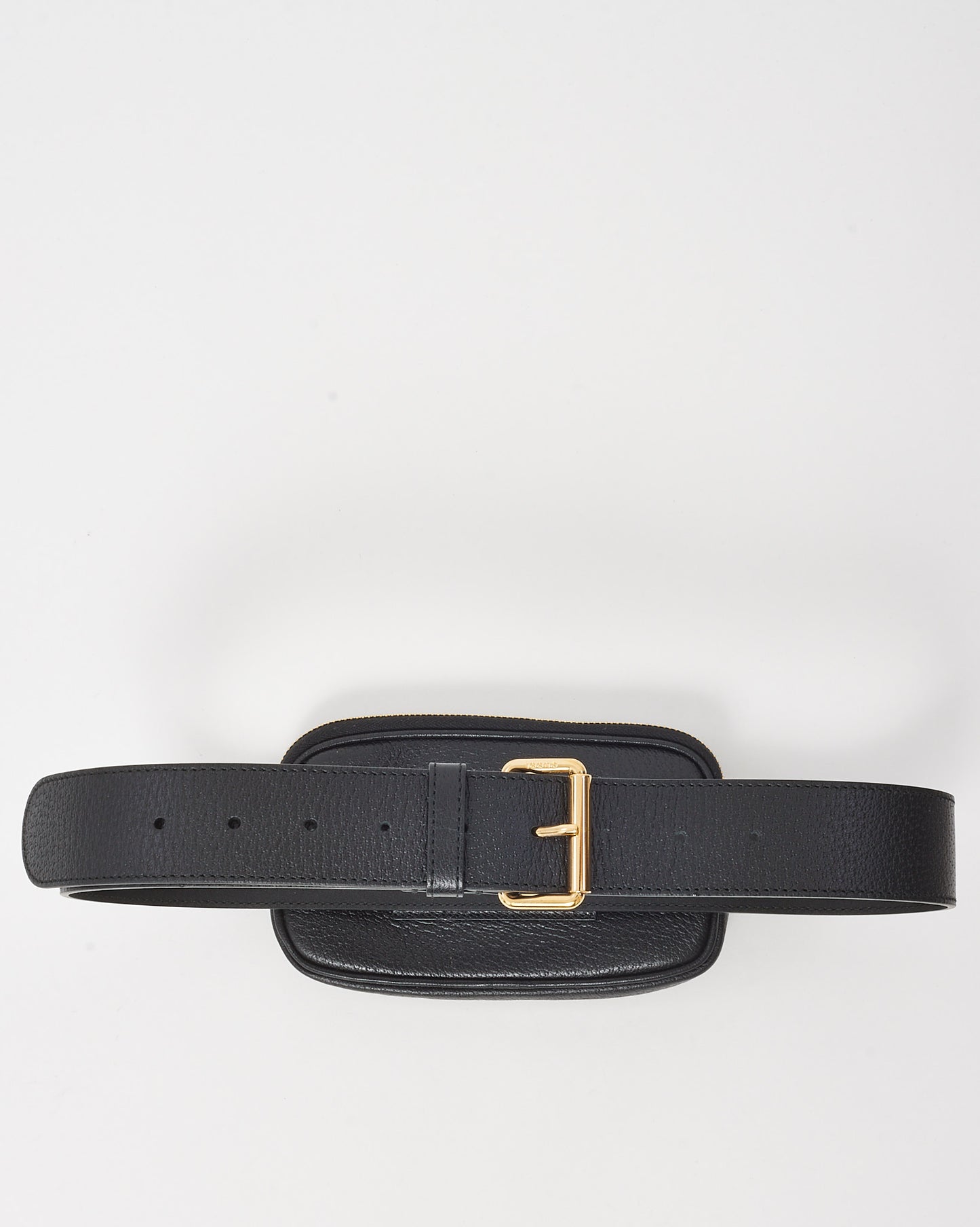 Gucci Black Leather Ophidia Web Belt Bag - 85/34