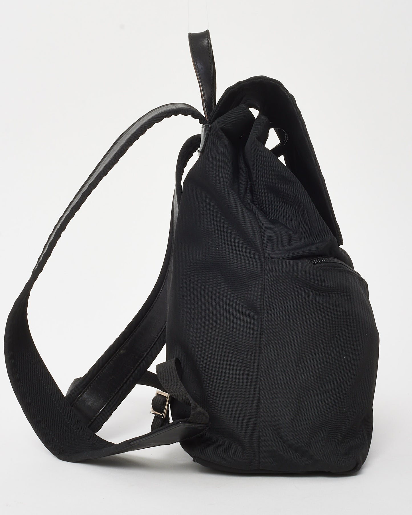 Gucci Black Canvas Logo Drawstring Rucksack Backpack