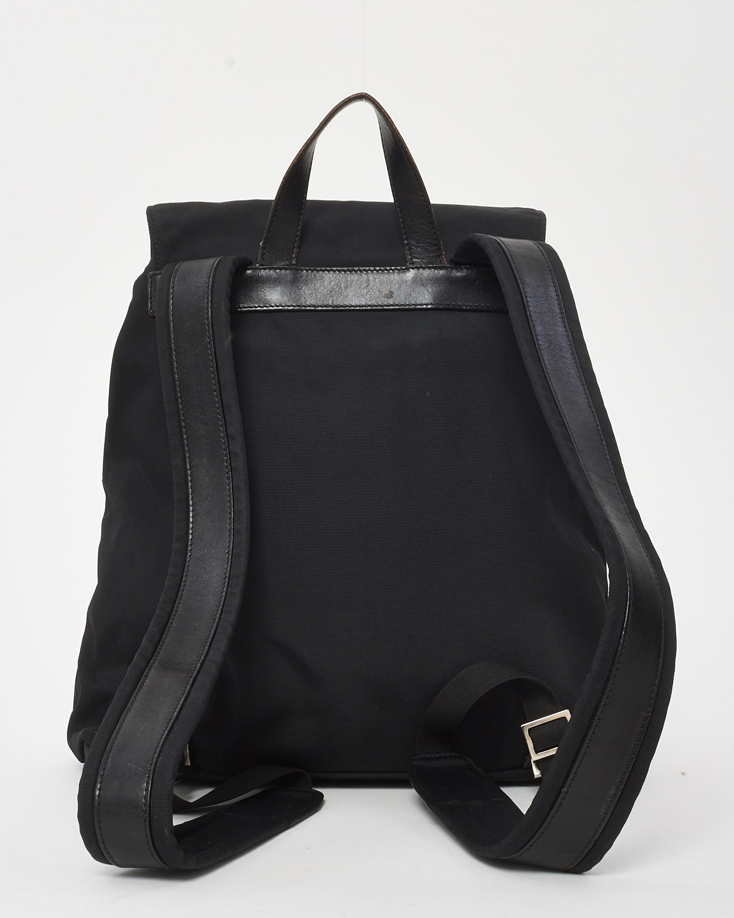 Gucci Black Canvas Logo Drawstring Rucksack Backpack