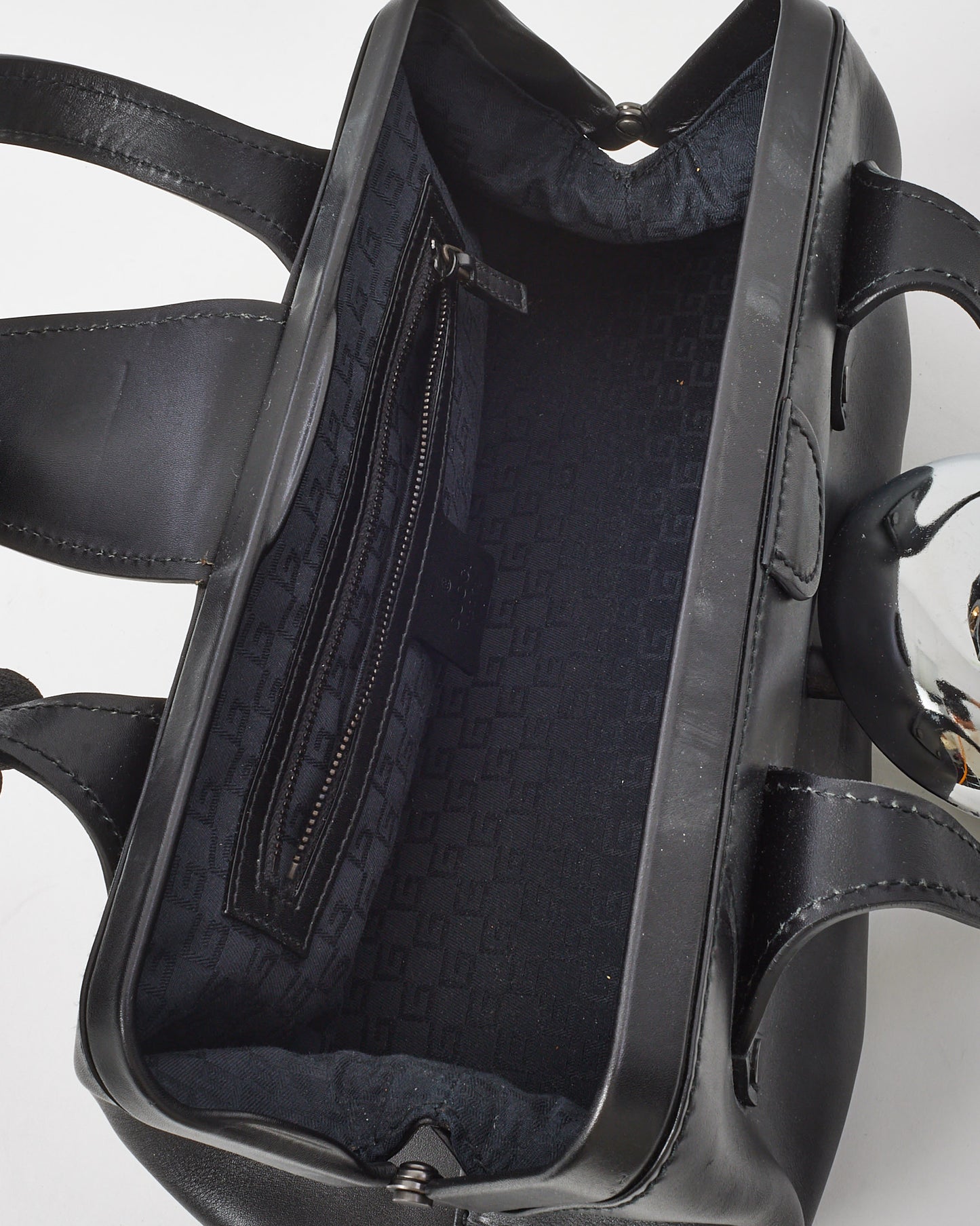 Gucci Black Leather Tom Ford Era 2000s Mini Doctor Bag