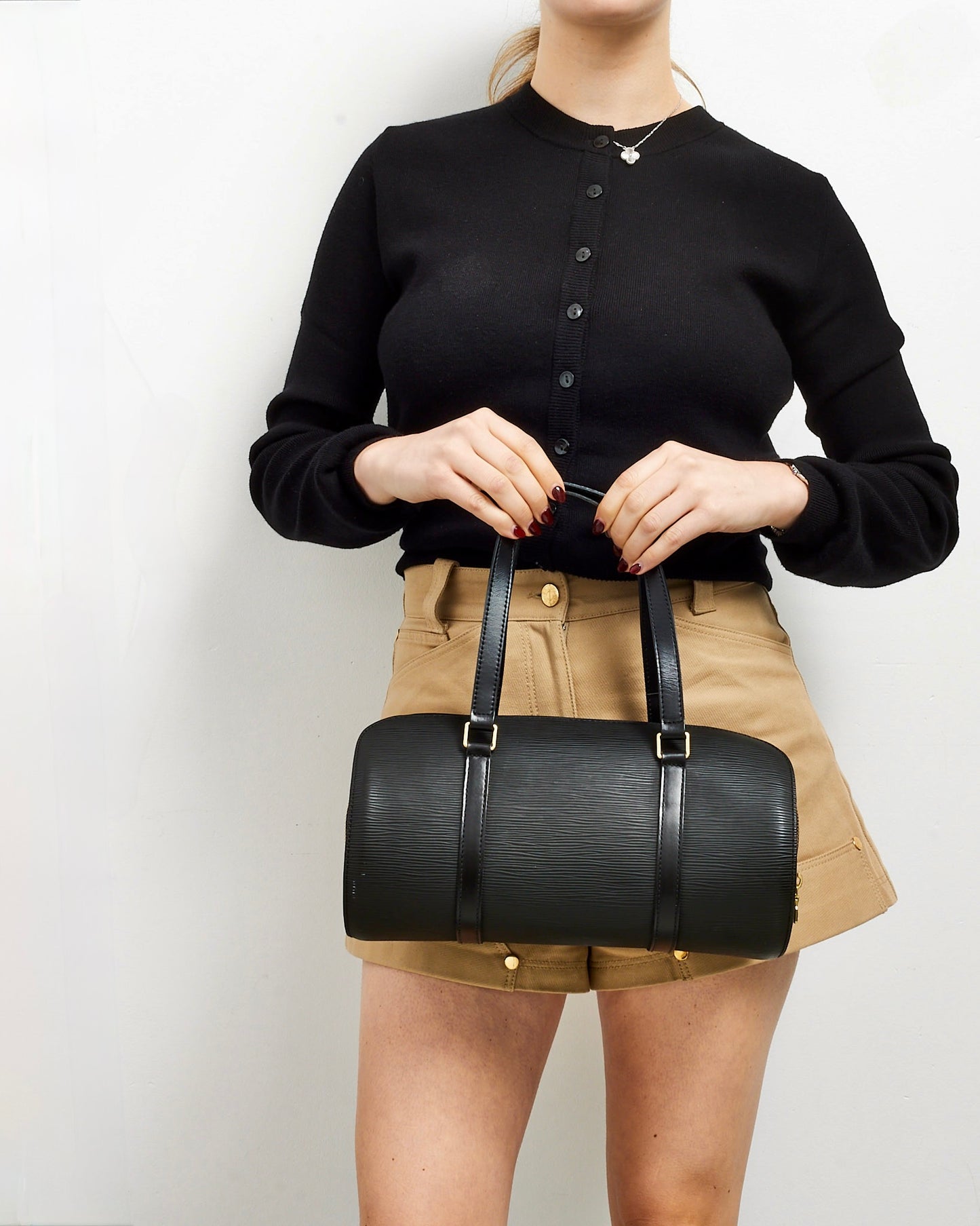 Louis Vuitton Black Soufflot Epi Leather Papillon 30 Bag