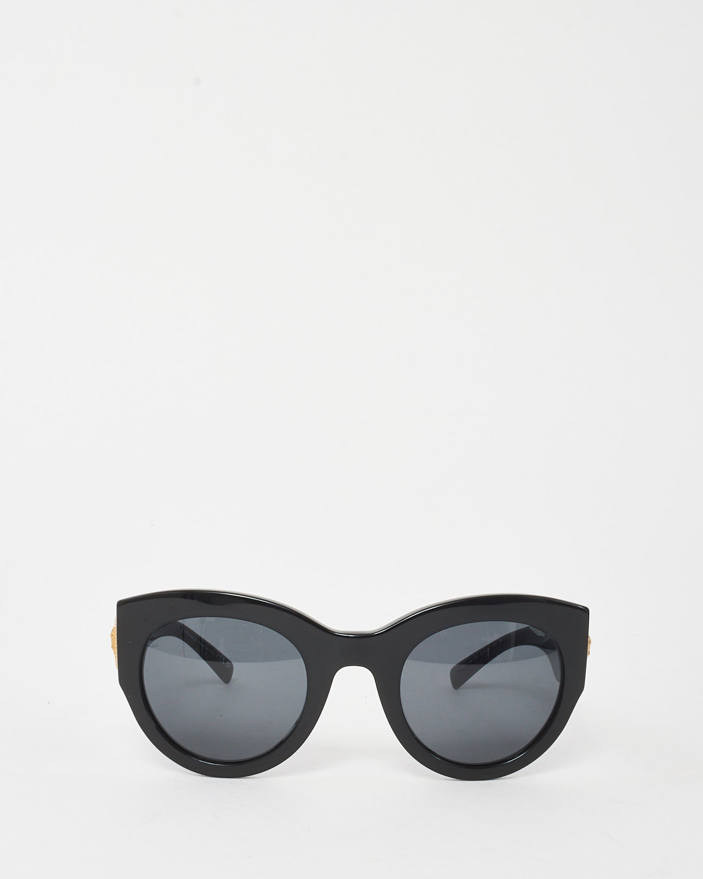 Versace Black Acetate VE4353 Cat Eye Medusa Head Sunglasses