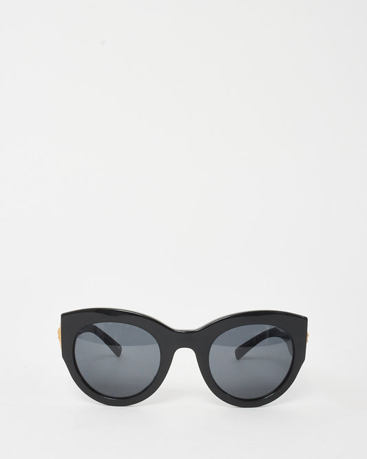 Versace Black Acetate VE4353 Cat Eye Medusa Head Sunglasses