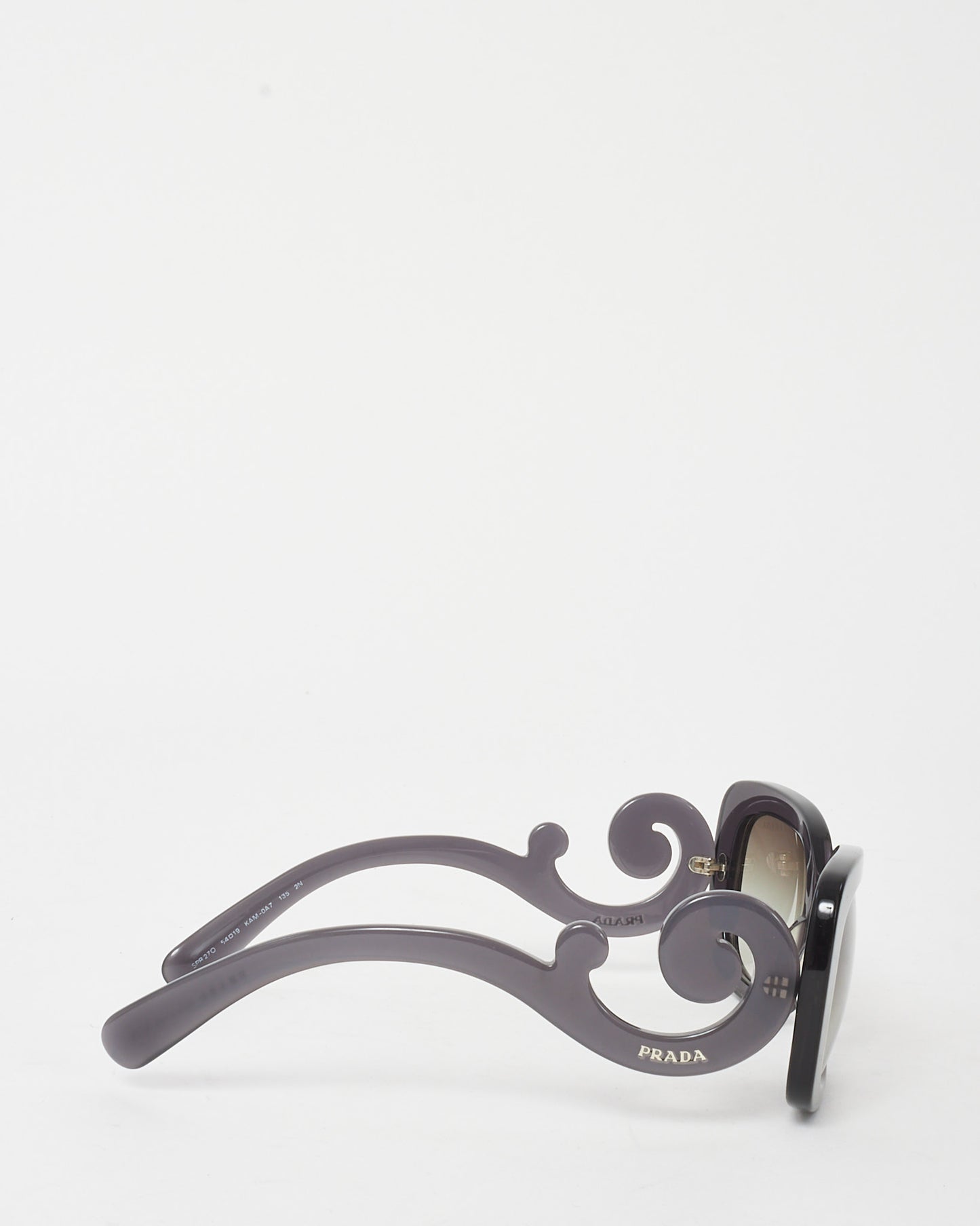 Prada Black and Grey Rectangular Frame Baroque SPR270  Sunglasses