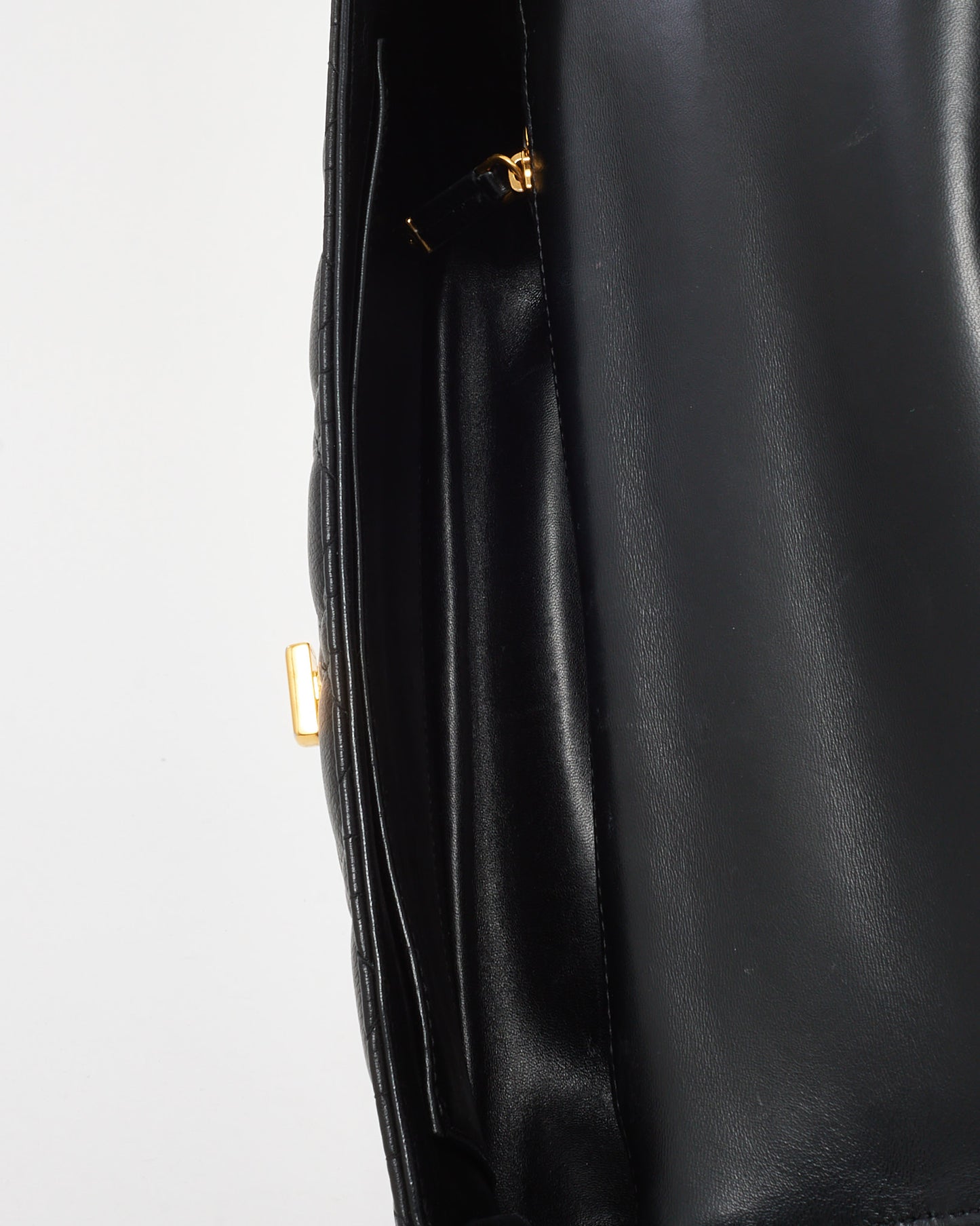 Dior Black Cannage Calfskin Leather Large Dior Caro Bag