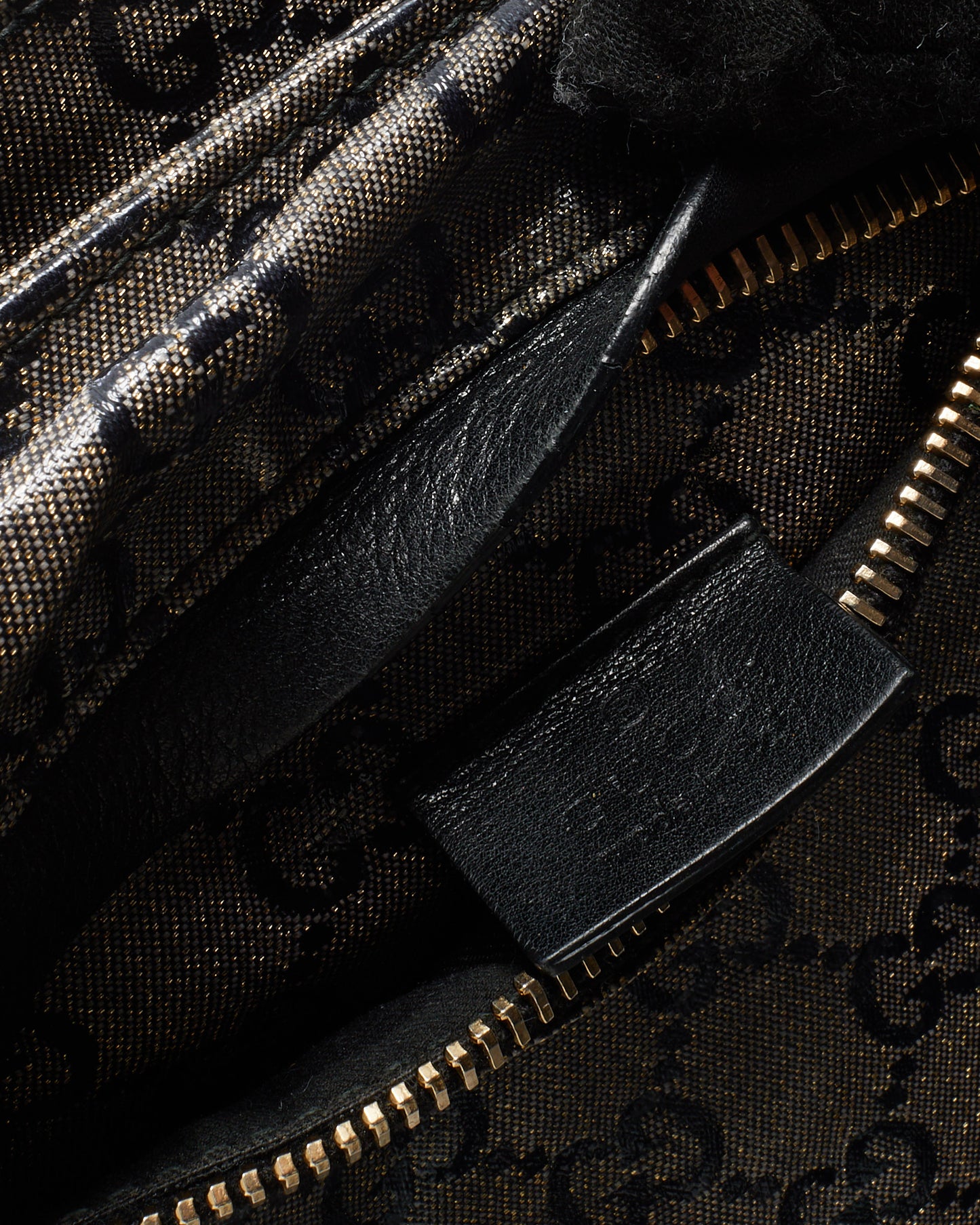 Gucci Grey and Navy Monogram GG Crystal Canvas Double Pocket Belt Bag