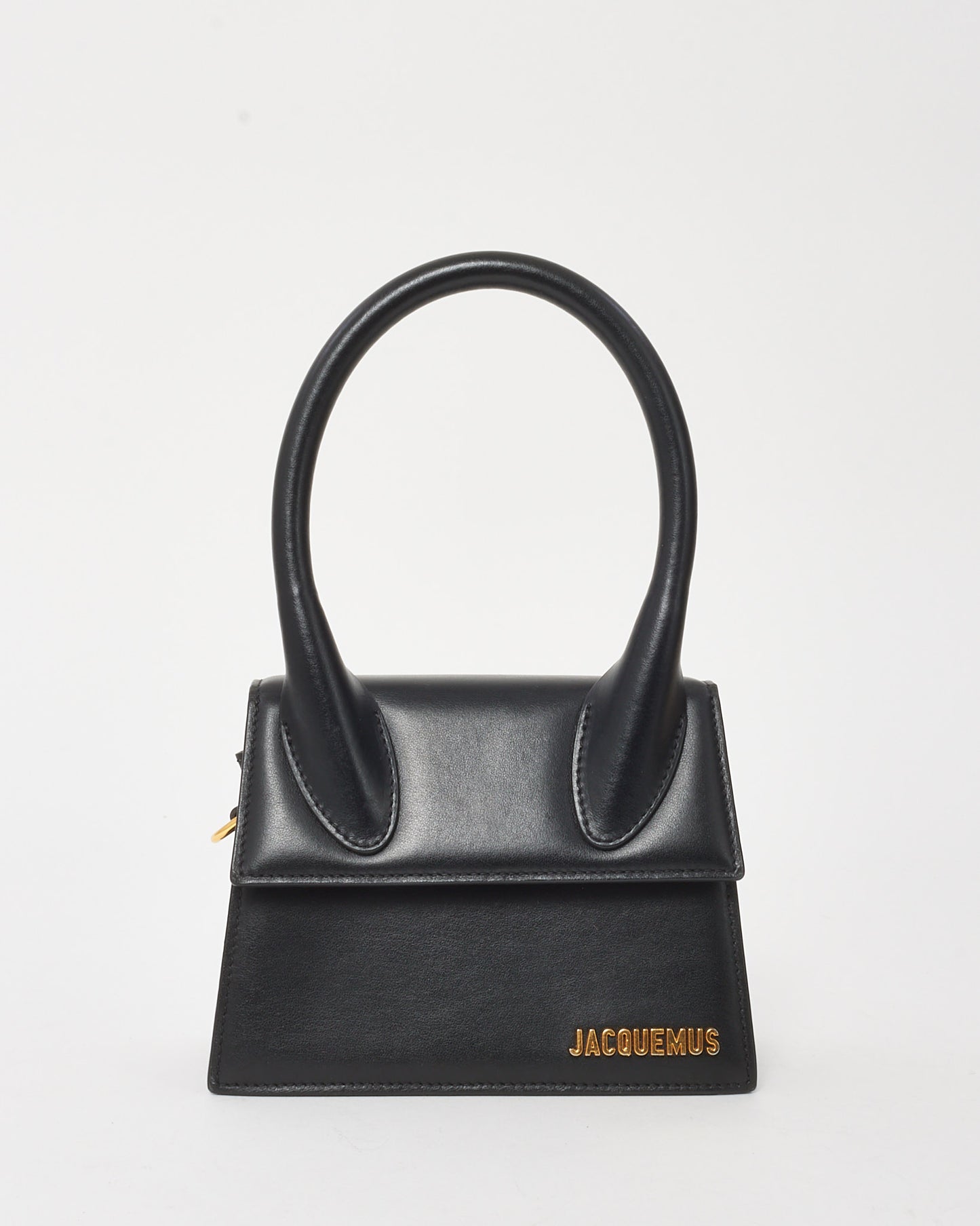 Jacquemus Black Leather "Le Grand Chiquito" Bag w/ Strap
