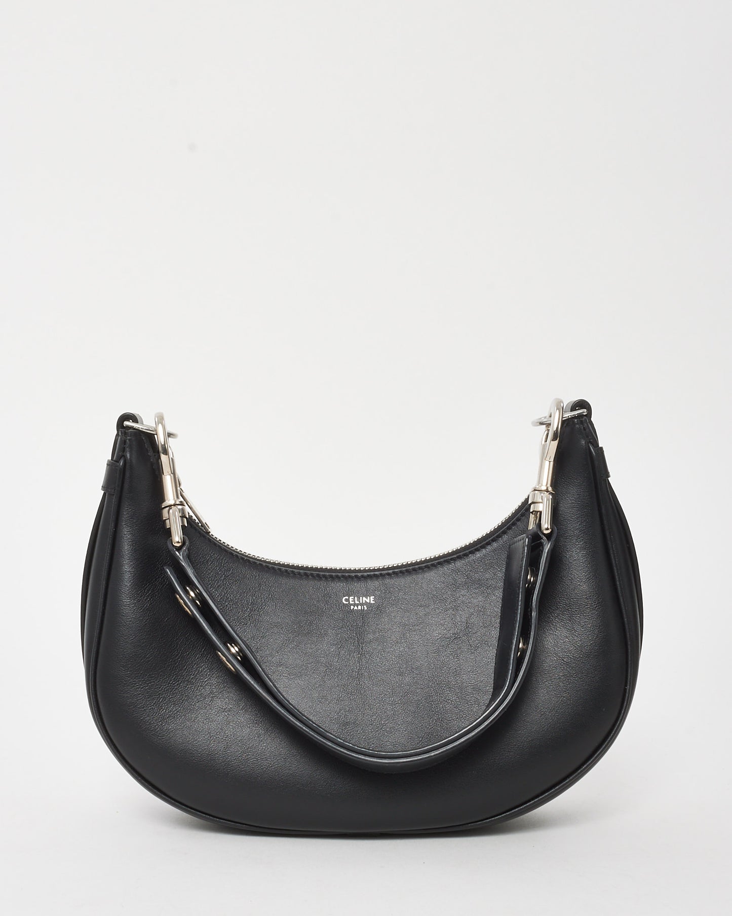Celine Black Leather Medium Ava Strap Shoulder Bag