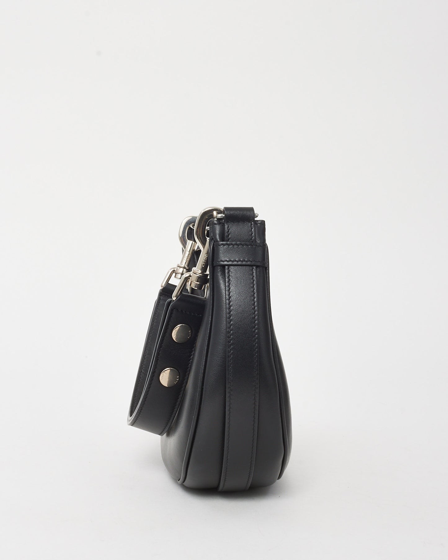 Celine Black Leather Medium Ava Strap Shoulder Bag