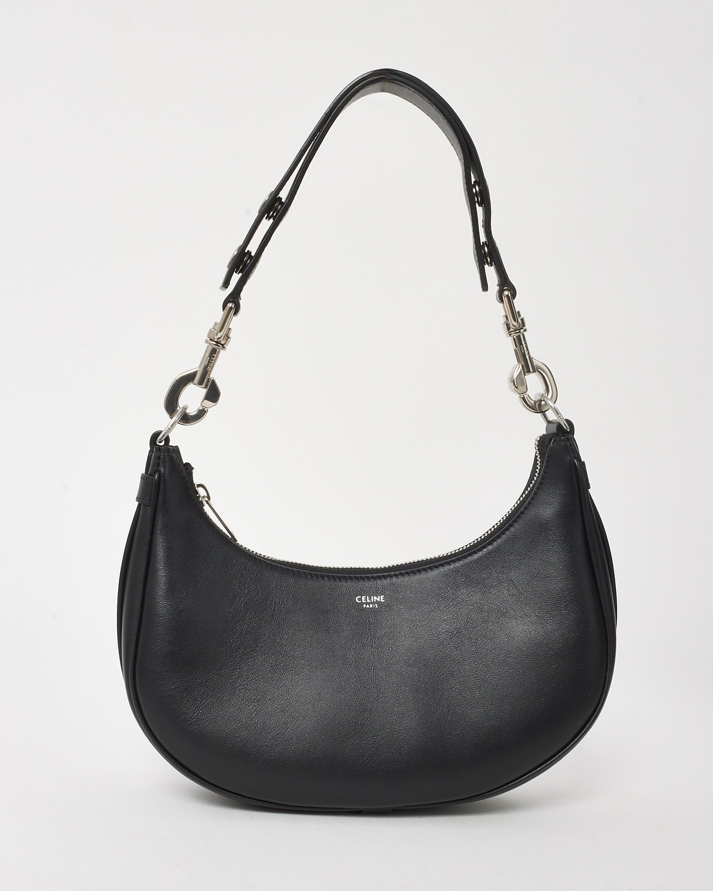 Celine Black Leather Medium Ava Strap Shoulder Bag