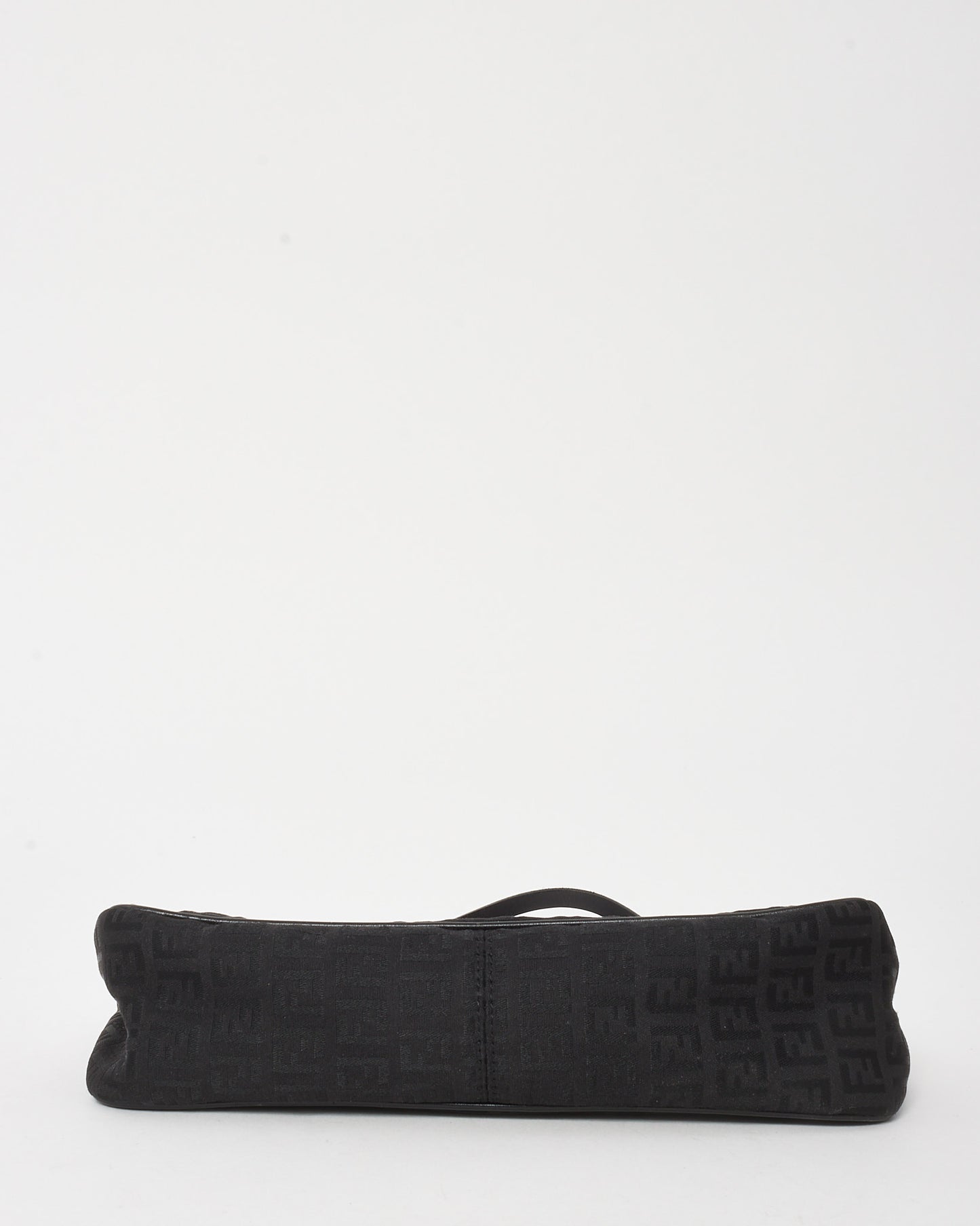 Fendi Black FF Zucchino Canvas E/W Shoulder Bag