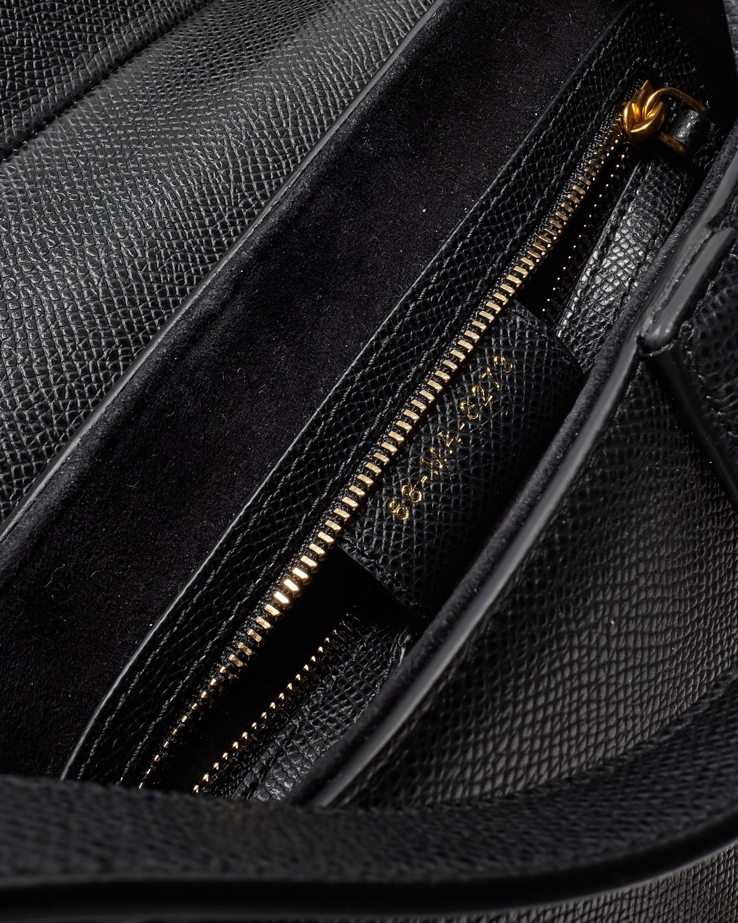 Dior Black Grained Calfskin Leather Saddle Bag with Strap GHW