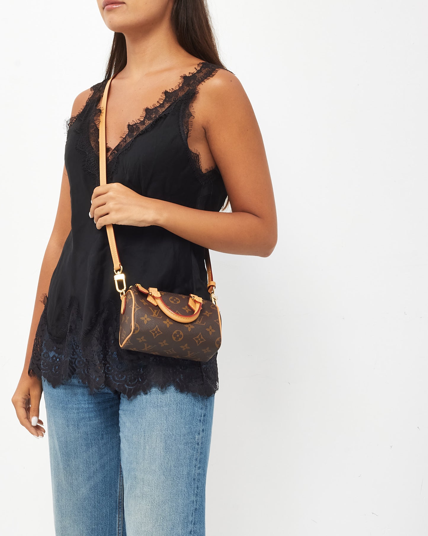 Louis Vuitton Monogram Canvas Speedy Nano Speedy Bandoulière