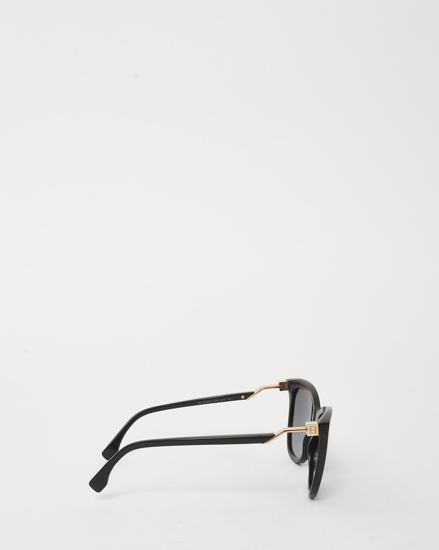 Fendi Black Acetate FF0200/S Cat Eye Sunglasses