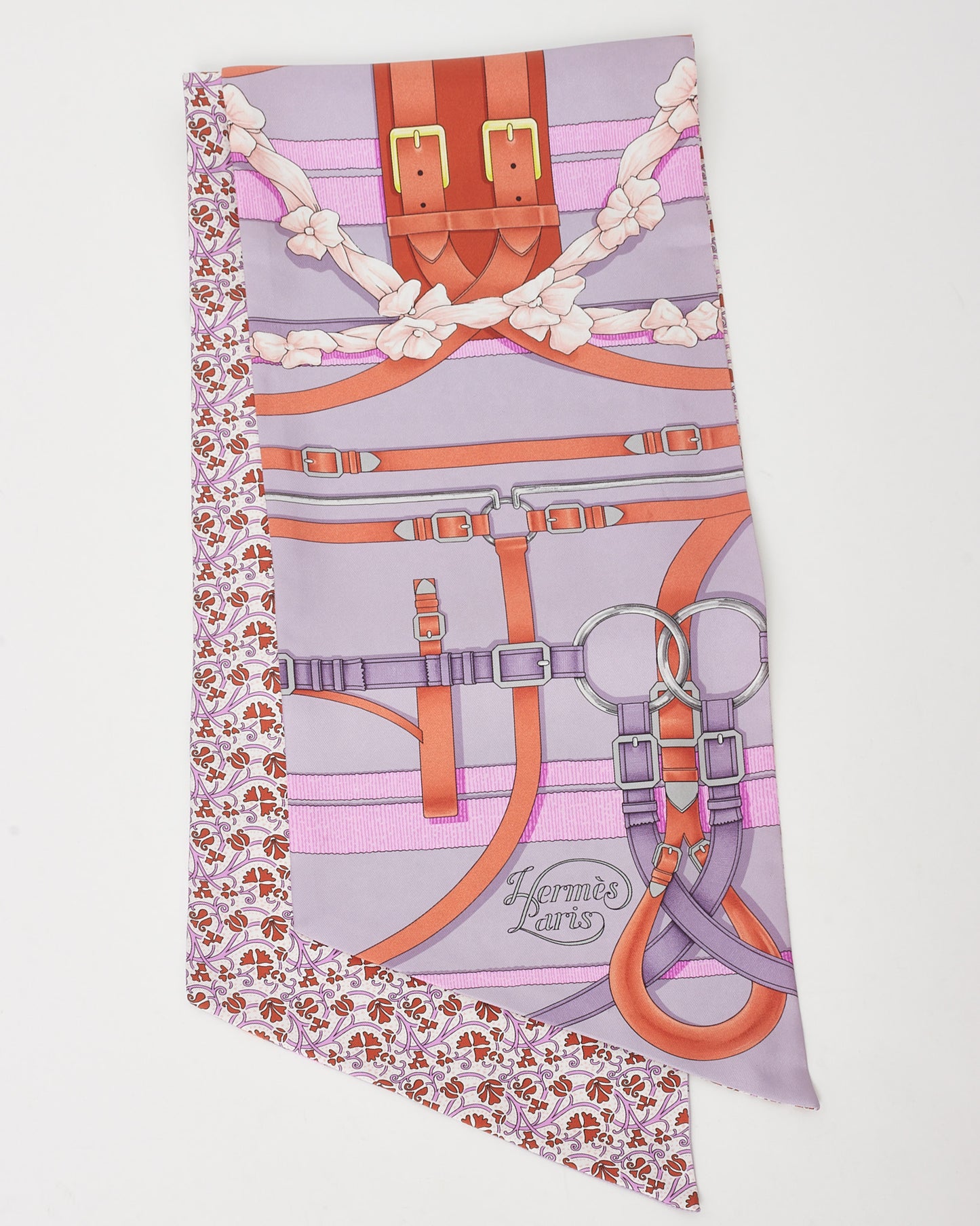 Hermès Purple/Orange/Multi Grand Manege Silk Maxi XL Twilly