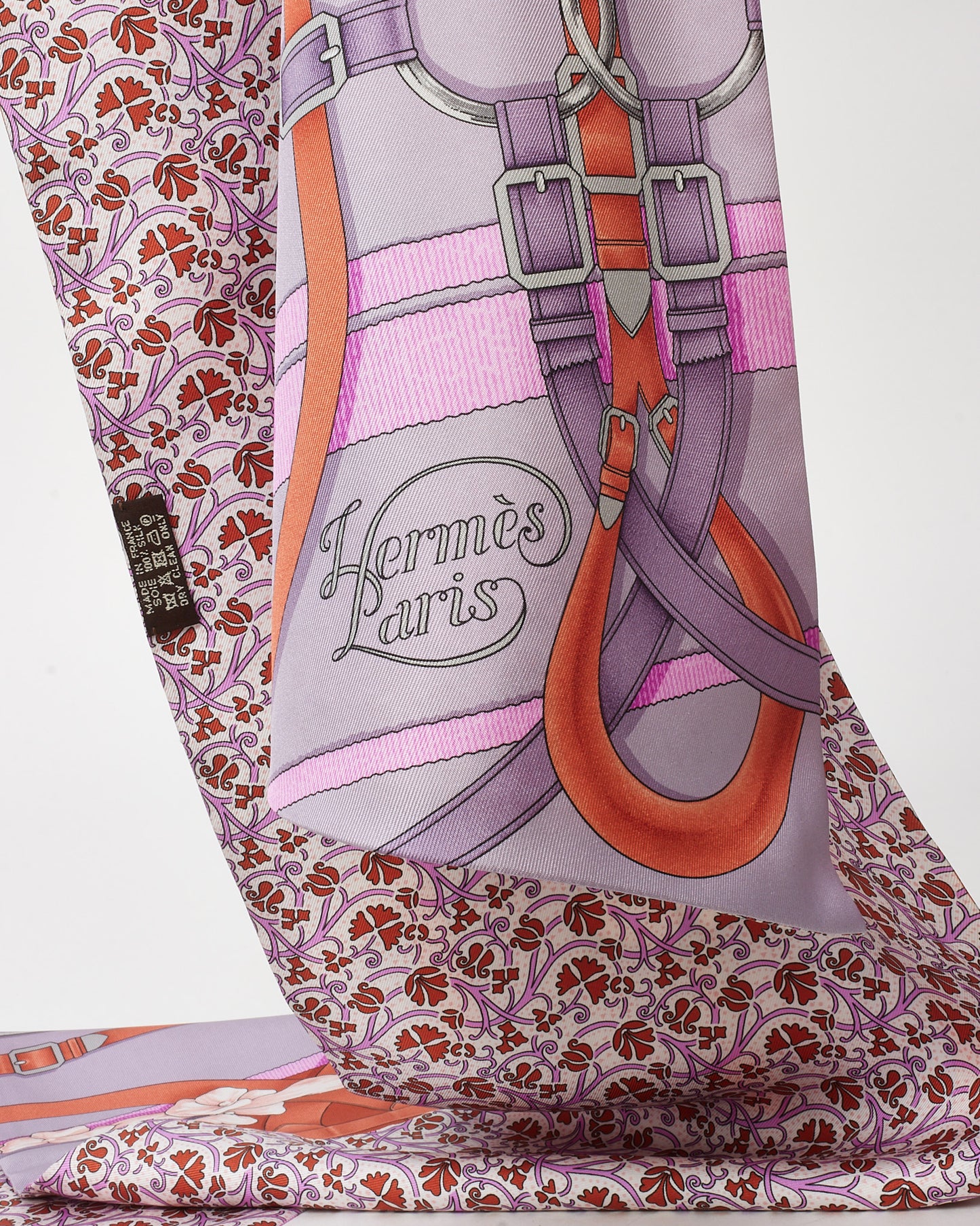 Hermès Purple/Orange/Multi Grand Manege Silk Maxi XL Twilly