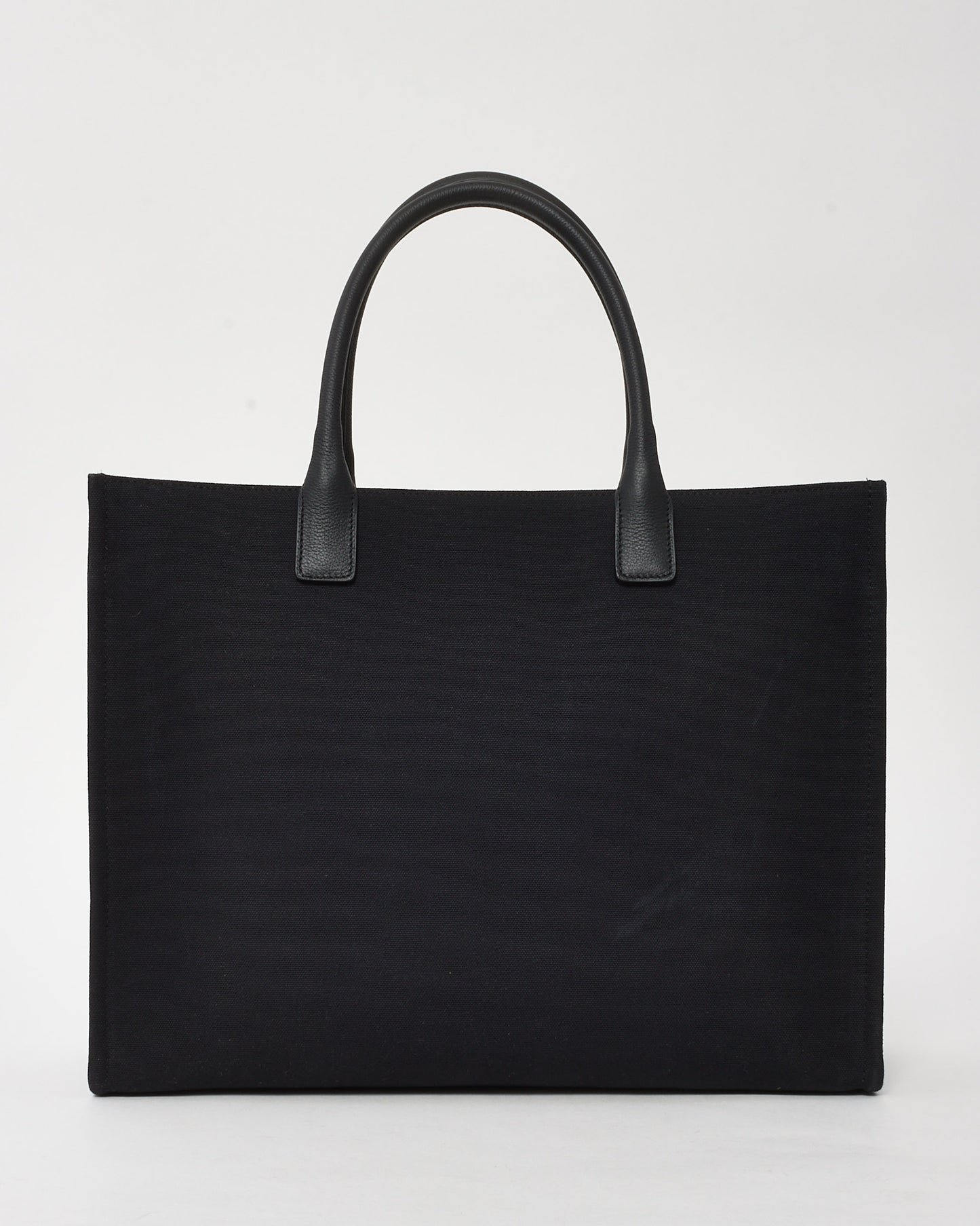 Versace Black Canvas La Medusa Canvas Large Tote Bag