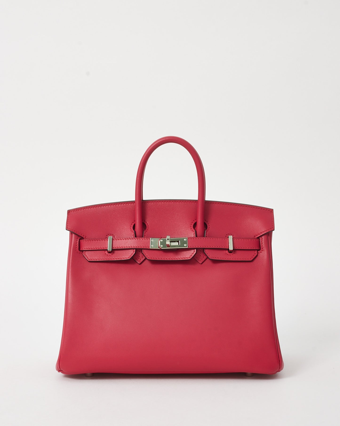 Hermès Pink Framboise Swift Leather Birkin 25 PHW