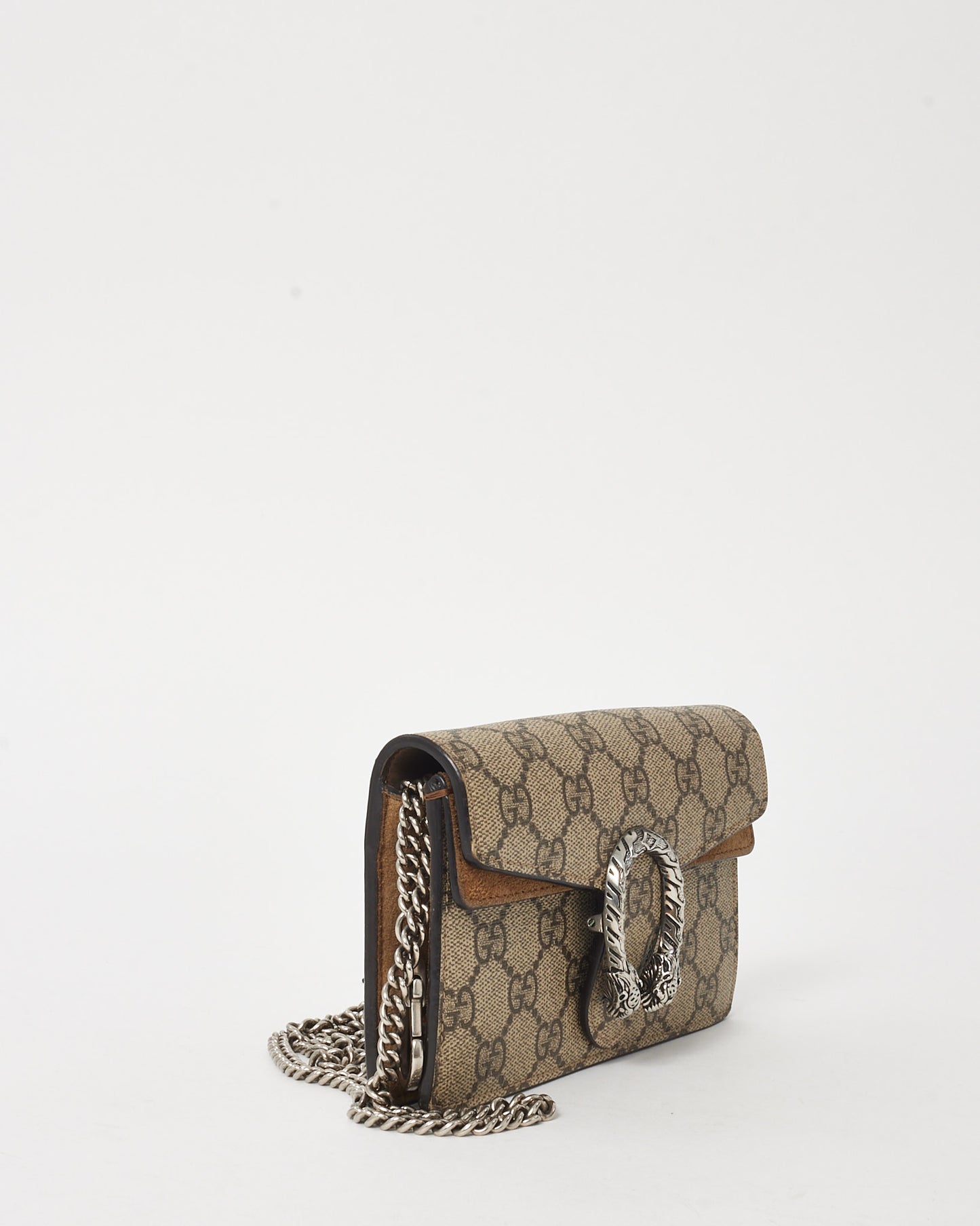 Gucci Beige GG Supreme Canvas Super Mini Dionysus Bag