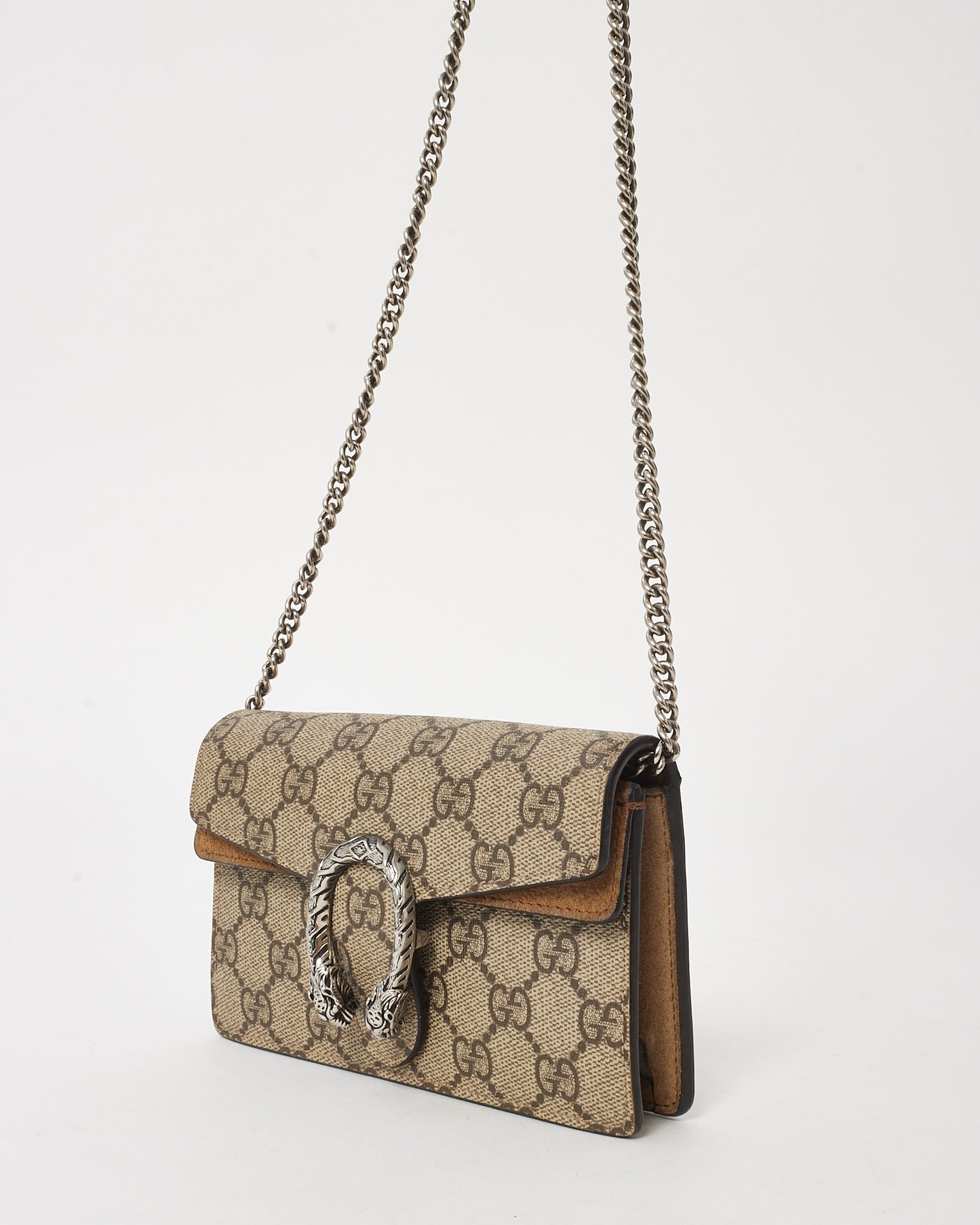 Gucci Beige GG Supreme Canvas Super Mini Dionysus Bag