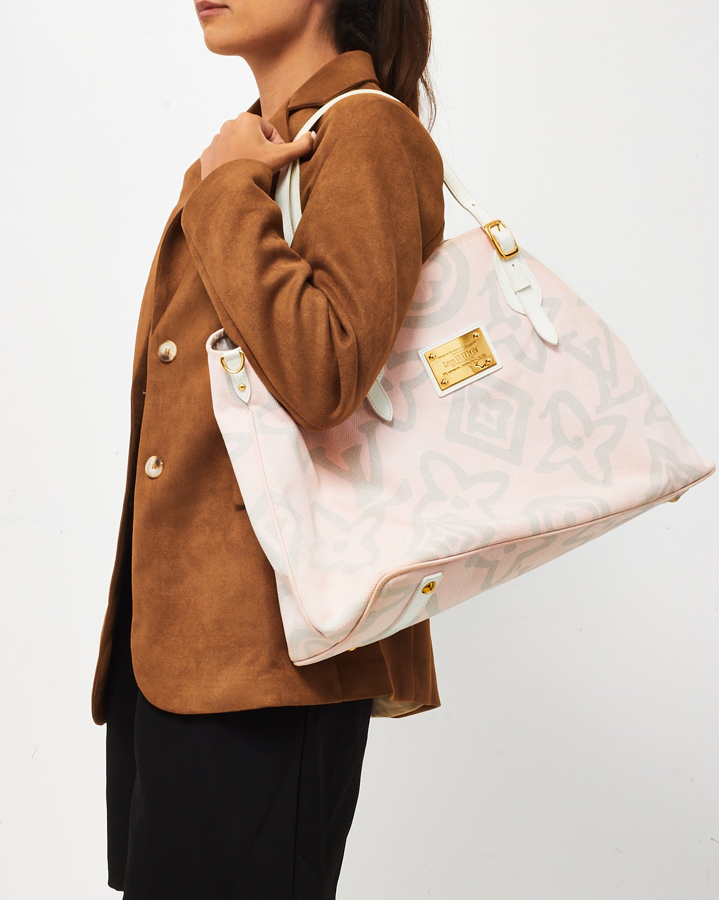 Louis Vuitton Pink and Grey Monogram Canvas Tahitienne Cabas Tote GM