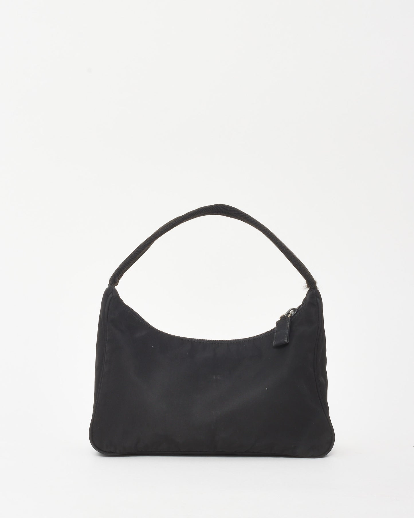Prada Black Nylon Logo Mini Hobo Bag