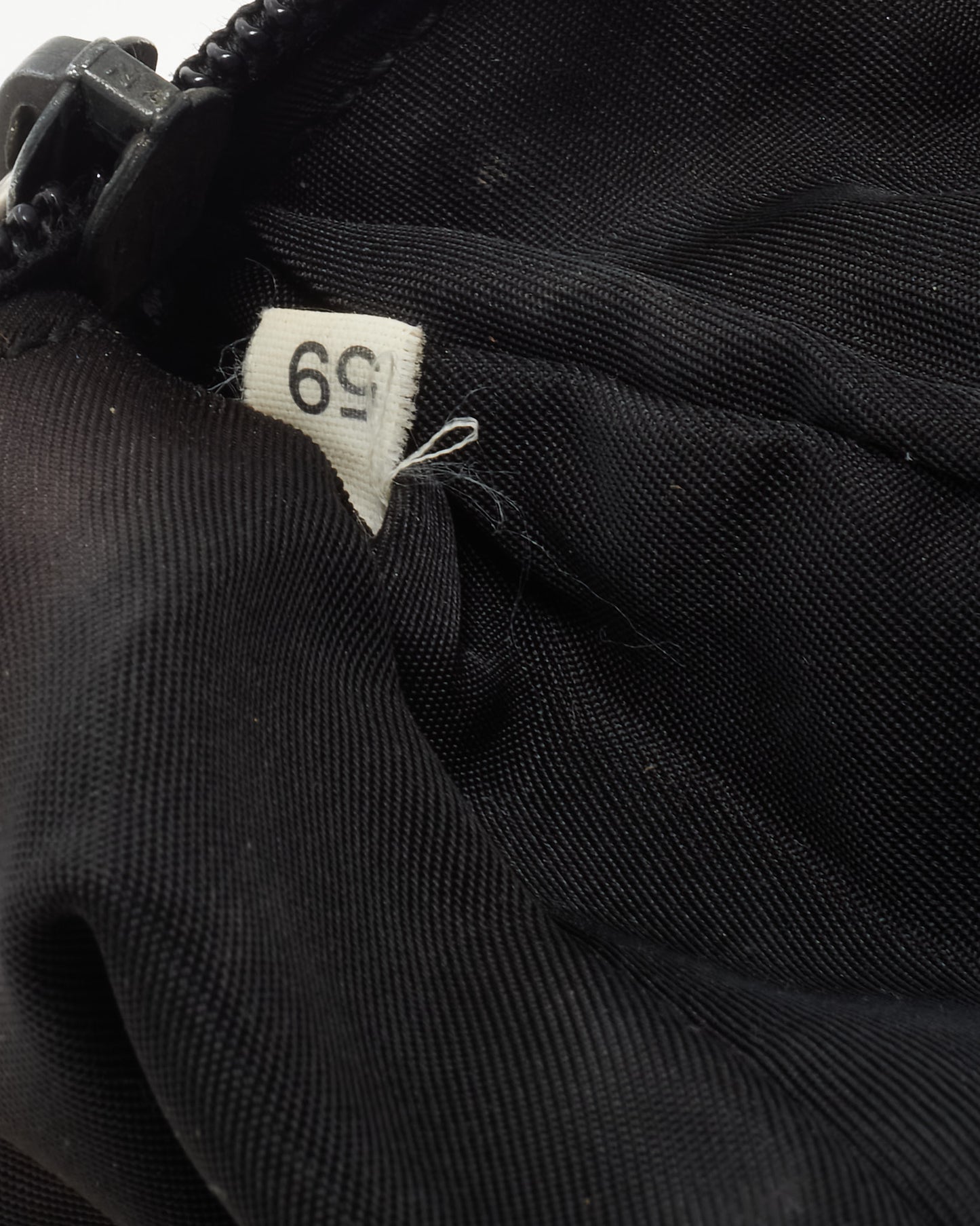 Prada Black Nylon Logo Mini Hobo Bag