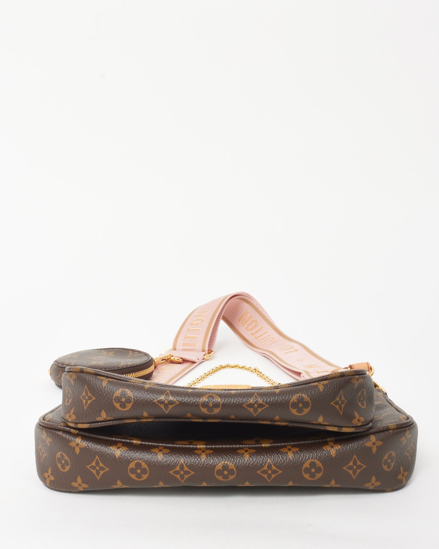 Louis Vuitton Monogram Coated Canvas Pink Multi Pochette Accessoires Crossbody Bag