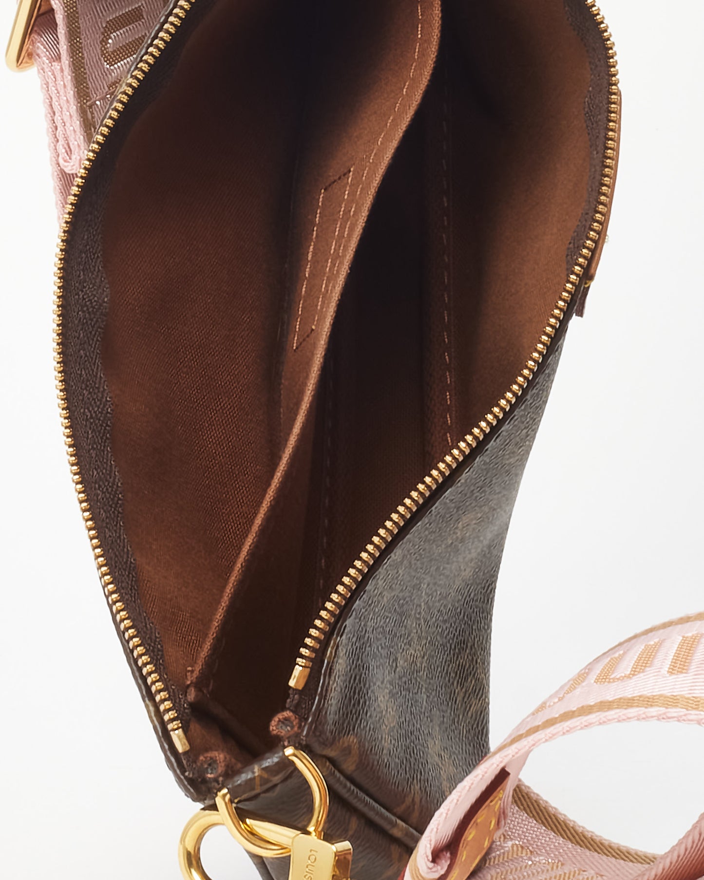 Louis Vuitton Monogram Coated Canvas Pink Multi Pochette Accessoires Crossbody Bag