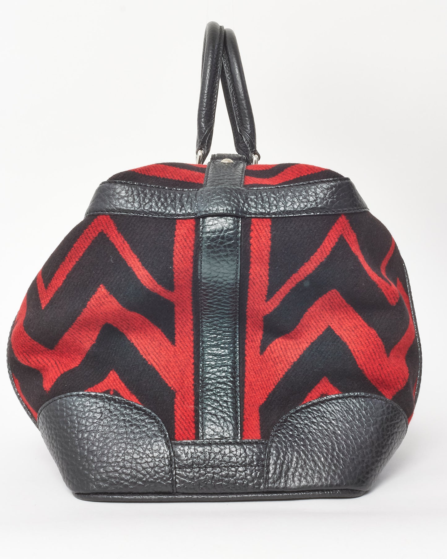 Louis Vuitton Limited Edition Red and Black Wool Grimaud Vail Blanket Weekender Bag