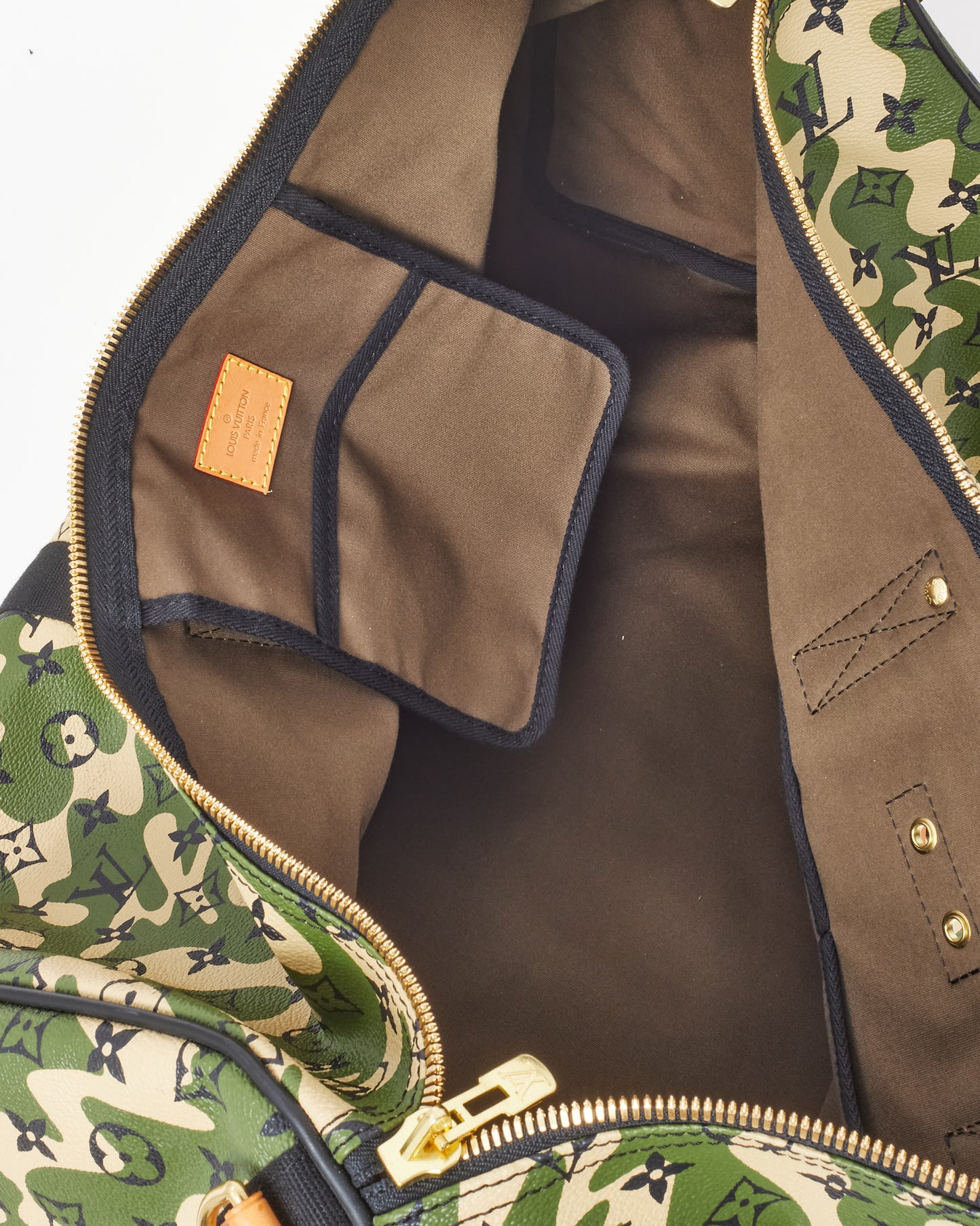 Louis Vuitton Takashi Murakami Green Monogramouflage Camouflage Keepall Bandoulière 55