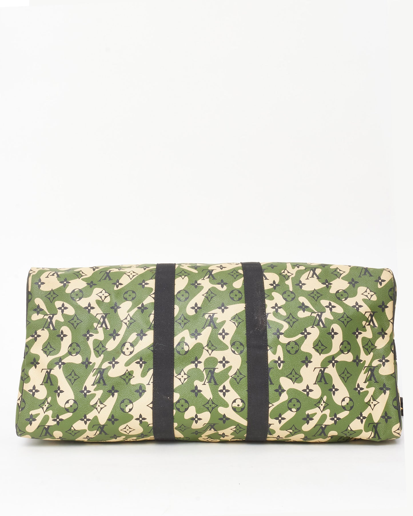 Louis Vuitton Takashi Murakami Green Monogramouflage Camouflage Keepall Bandoulière 55