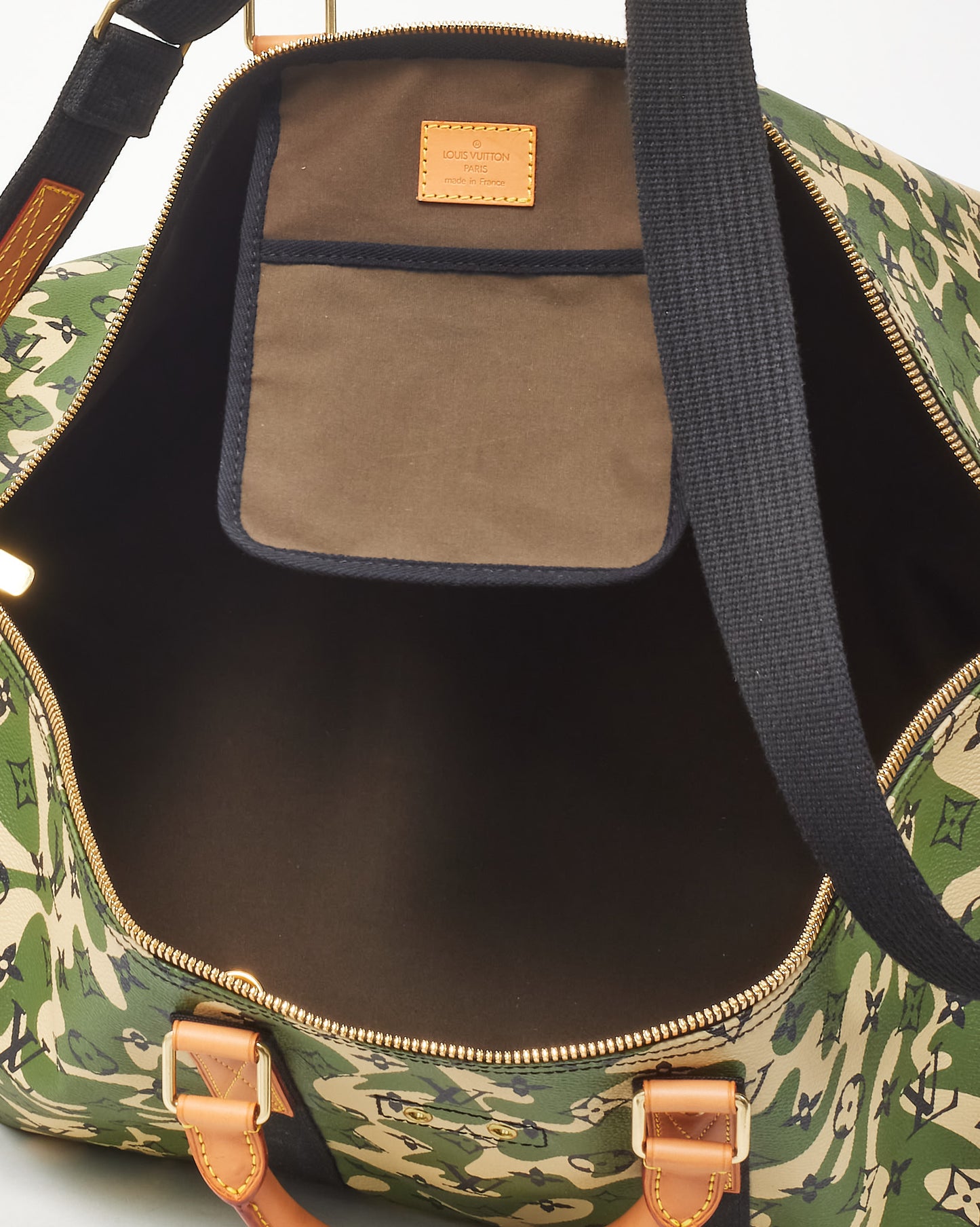 Louis Vuitton Takashi Murakami Green Monogramouflage Camouflage Keepall Bandoulière 55