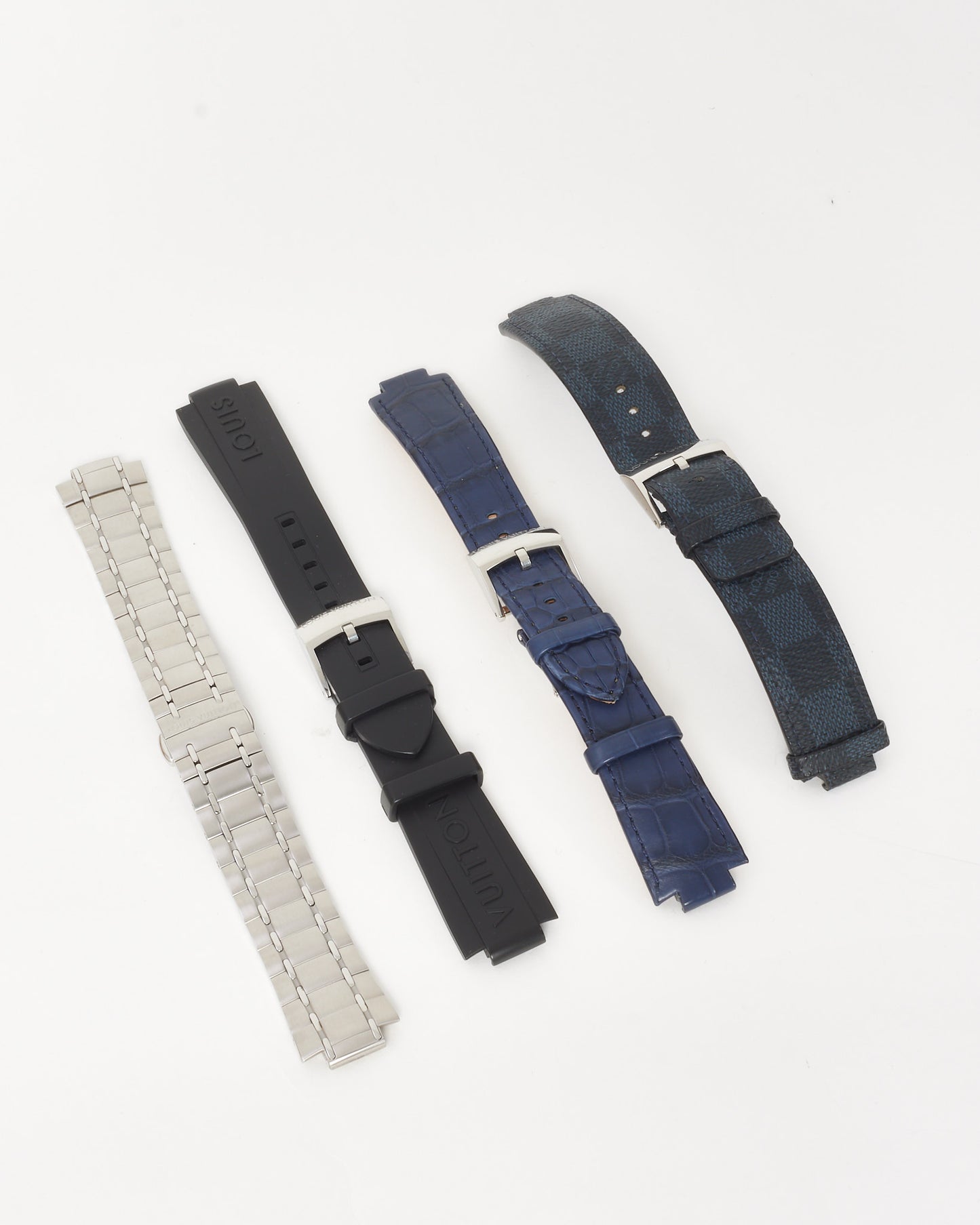 Louis Vuitton Blue Tambour Regatta Chronograph Q1A61 Automatic Men's Watch 46mm with 4 Interchangeable Bands