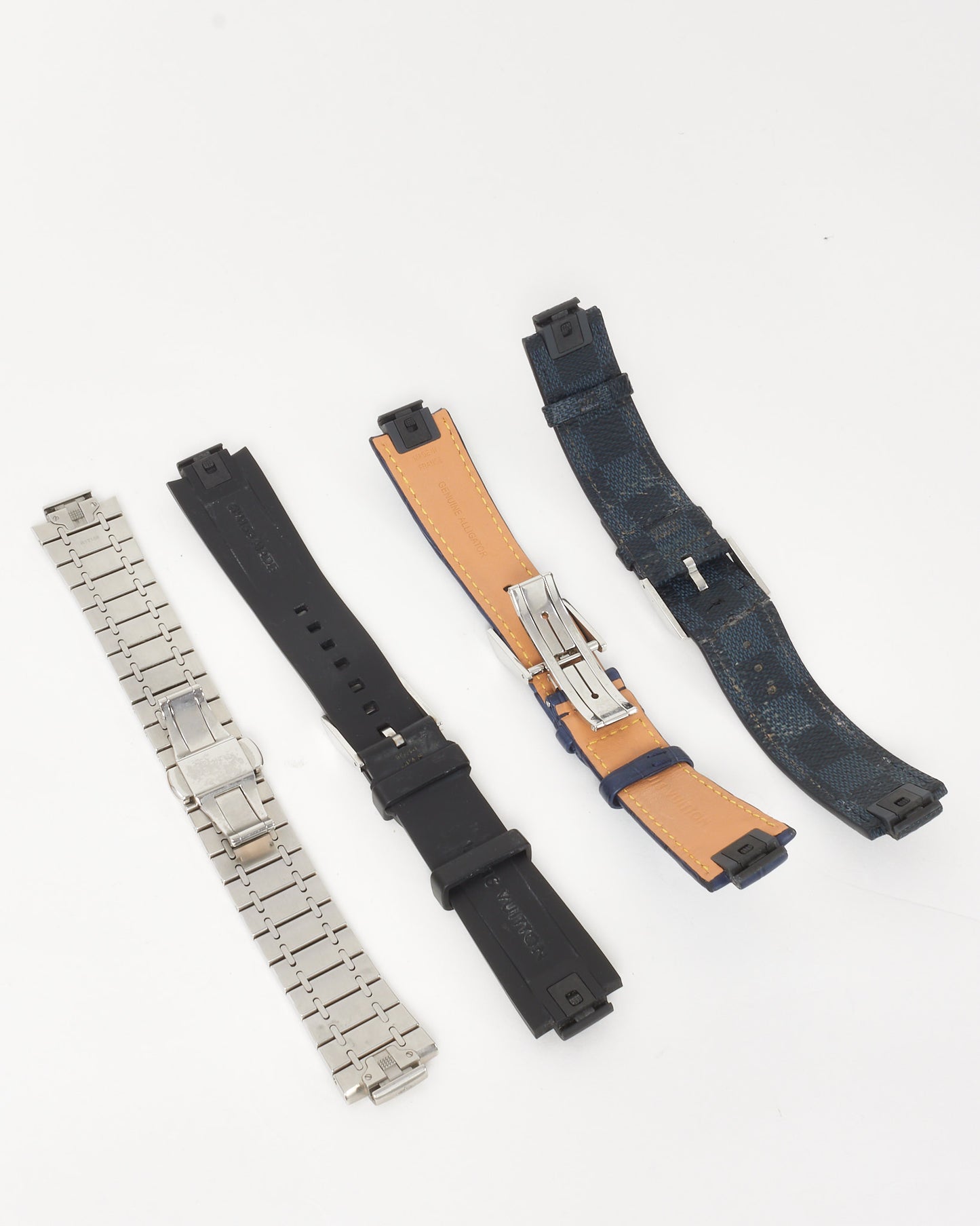 Louis Vuitton Blue Tambour Regatta Chronograph Q1A61 Automatic Men's Watch 46mm with 4 Interchangeable Bands