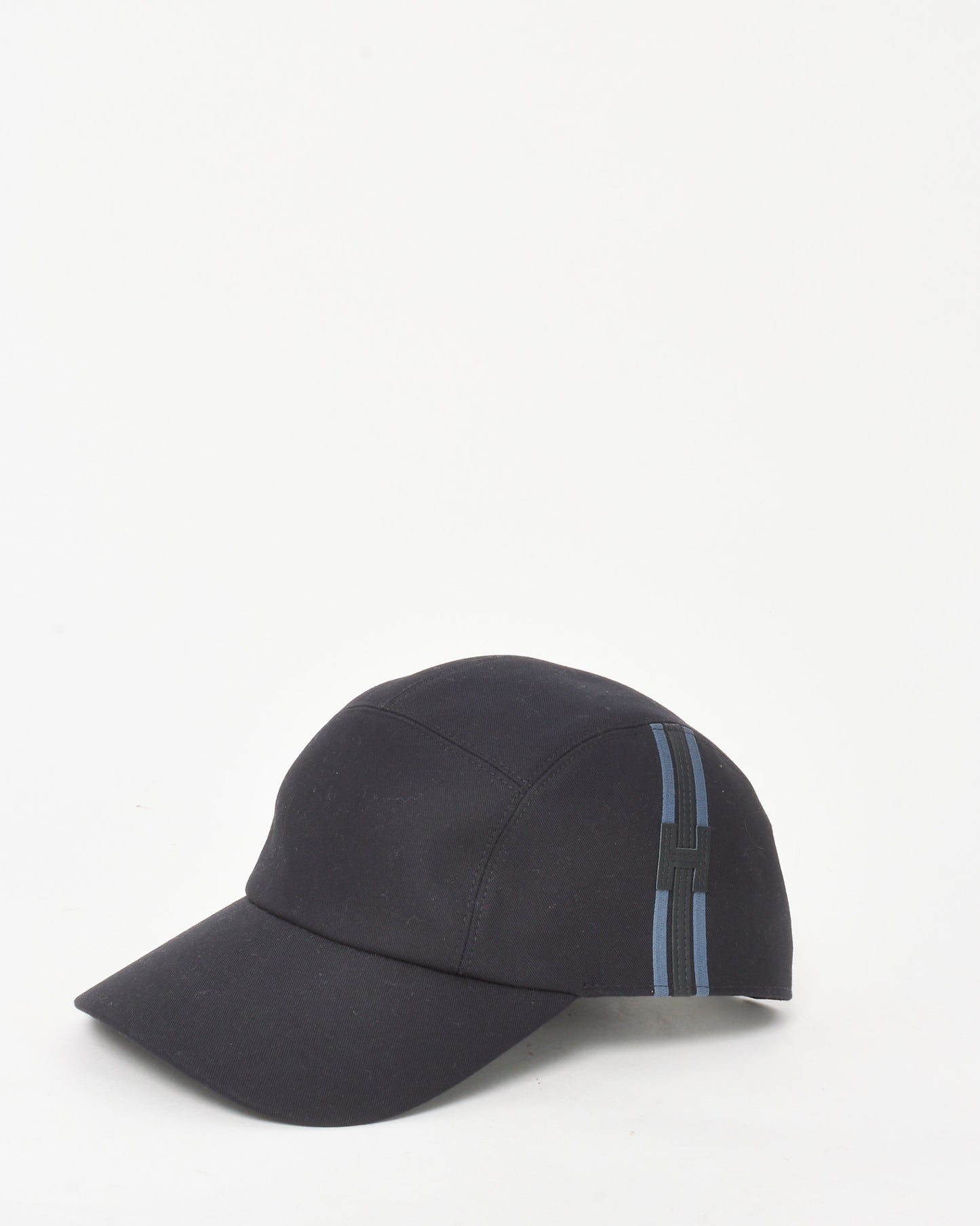 Hermès Men's Black Cotton Nevada H Stripe Baseball Cap - 59