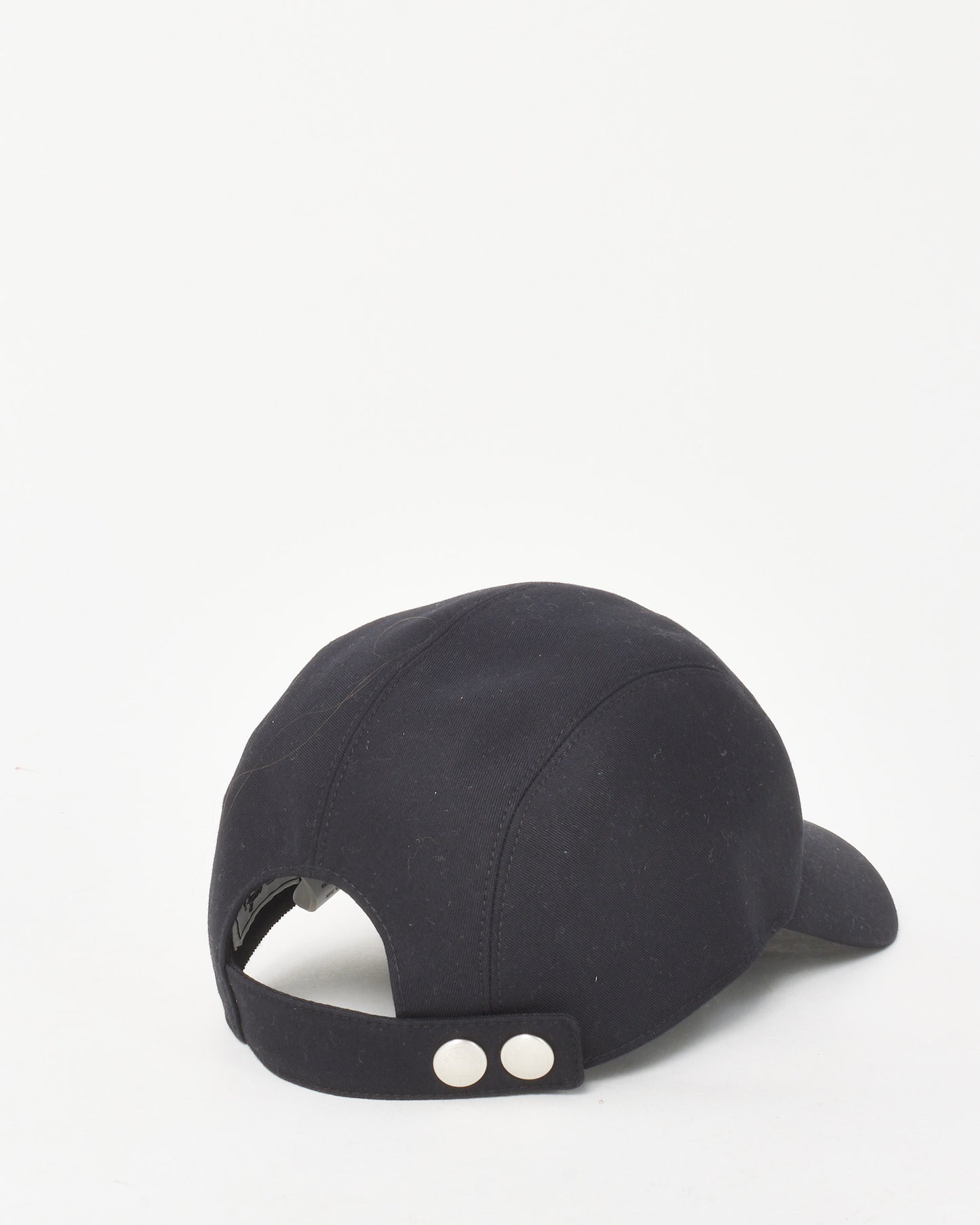 Hermès Men's Black Cotton Nevada H Stripe Baseball Cap - 59