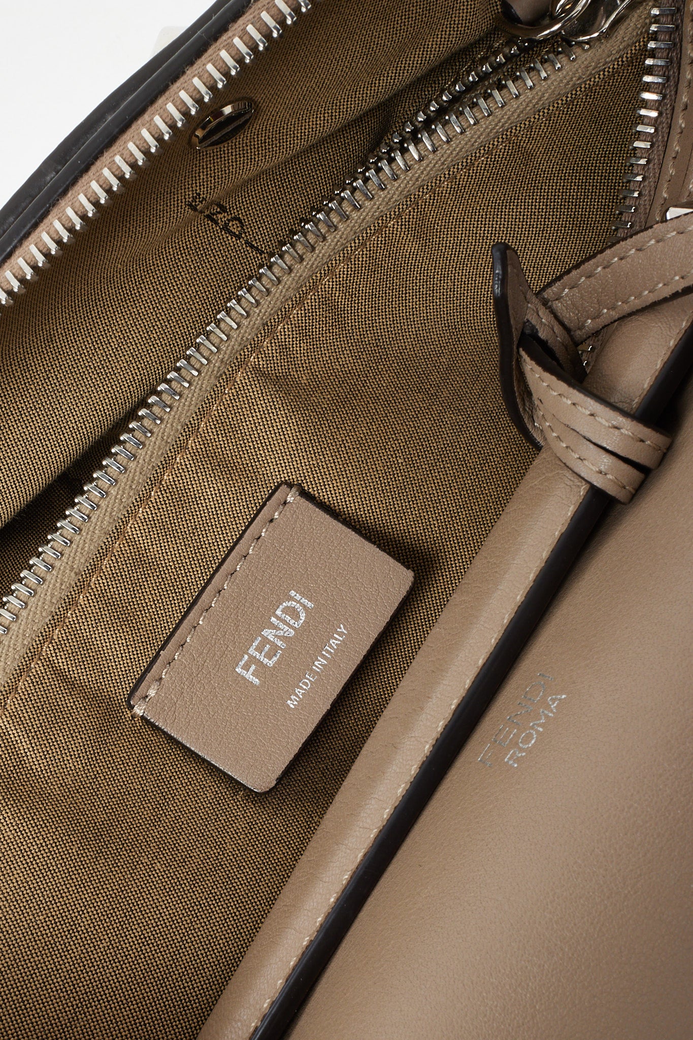 Fendi Dove Grey Leather Small By The Way 2-Bag Satchel Bag