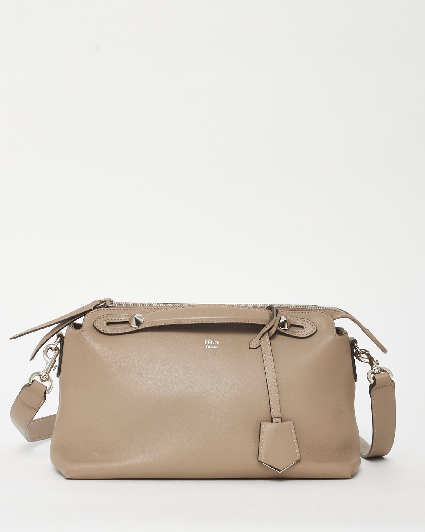 Fendi Dove Grey Leather Small By The Way 2-Bag Satchel Bag