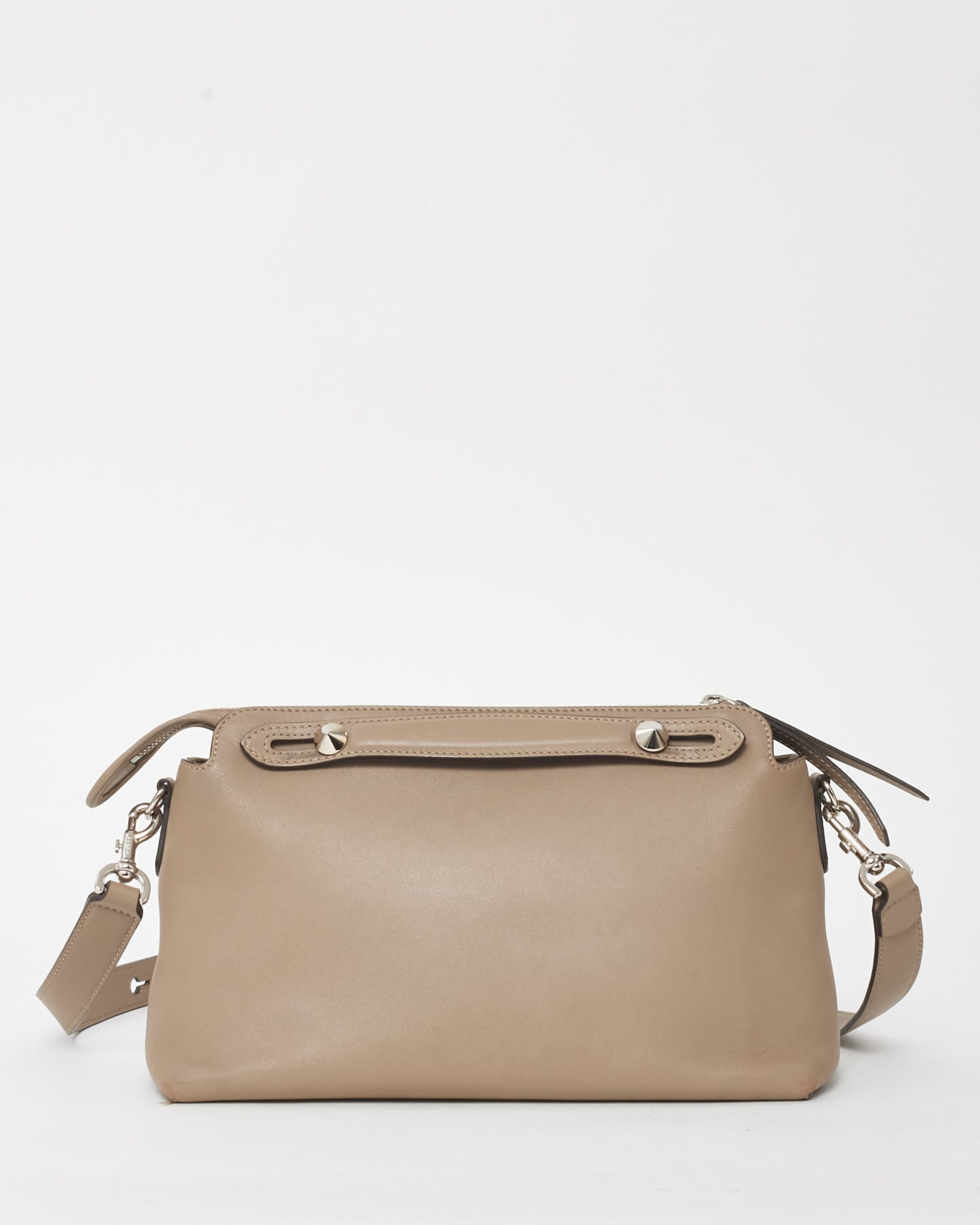 Fendi Dove Grey Leather Small By The Way 2-Bag Satchel Bag