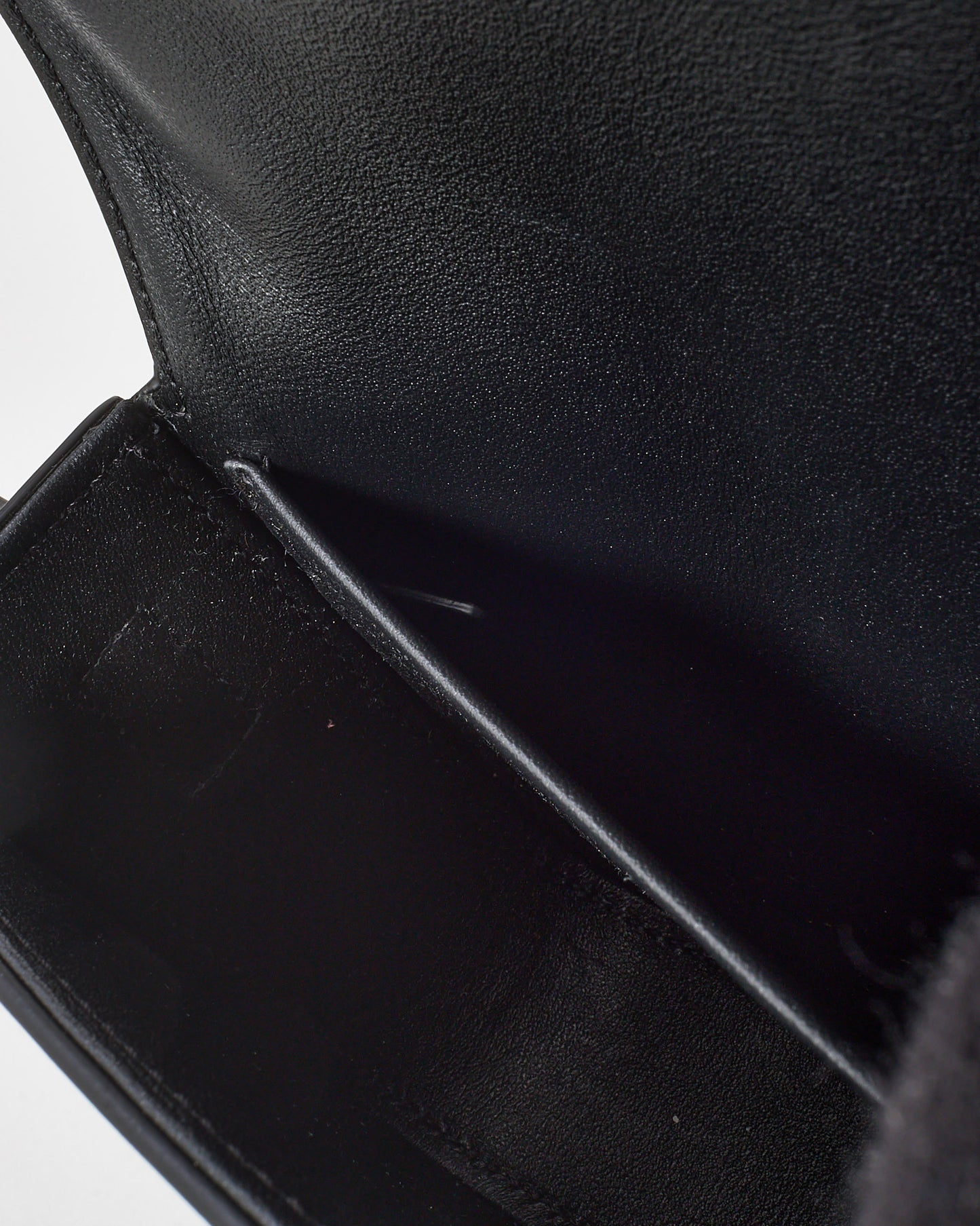 Celine Black Shiny Calfskin Leather Triomphe Claude Shoulder Bag