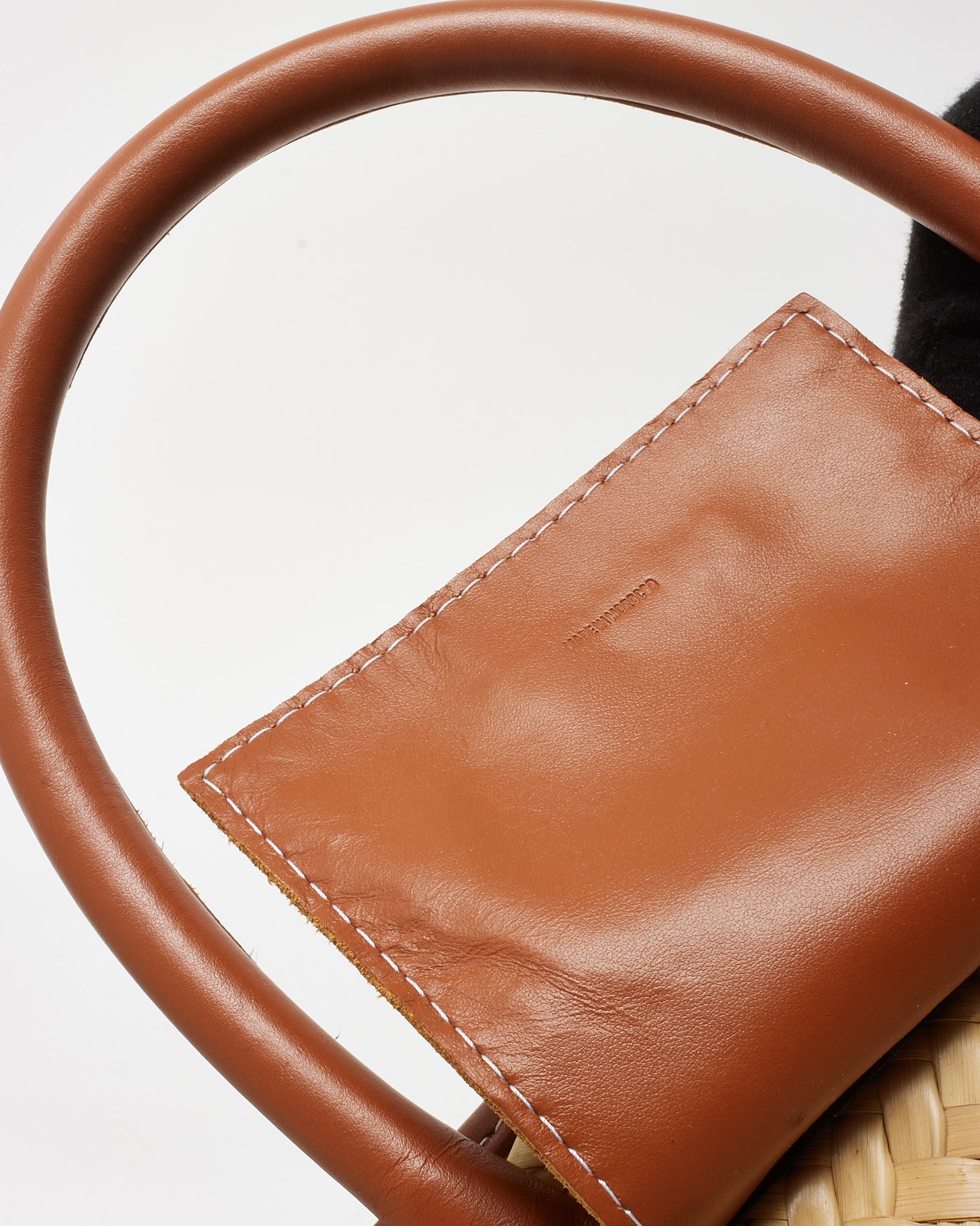 Jacquemus Light Brown Leather and Straw The Soli Basket Bag