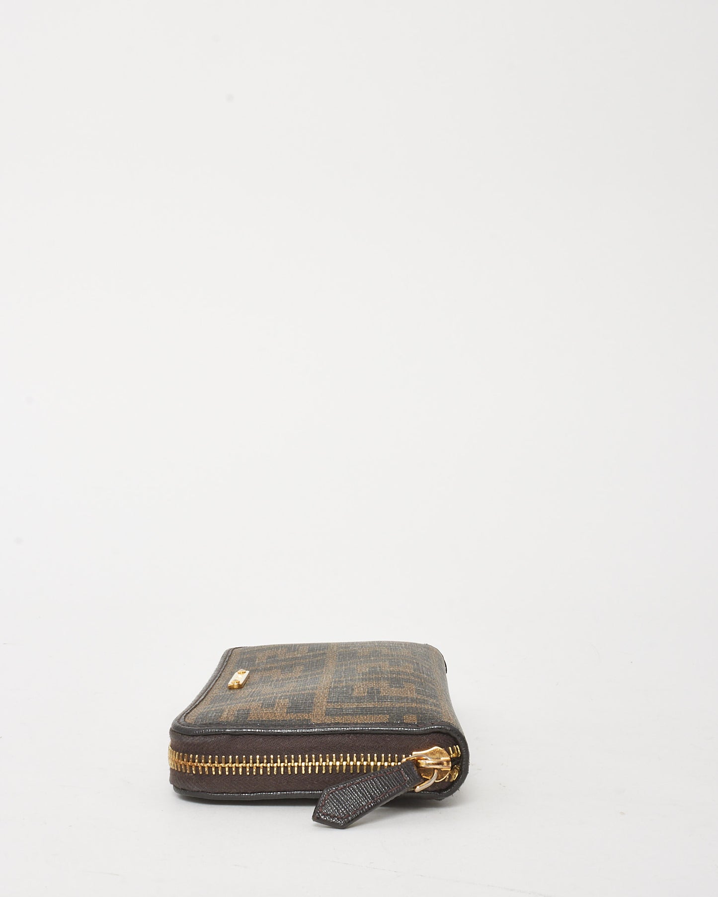 Fendi Tobacco Brown FF Zucca Print Coated Canvas Zippy Wallet