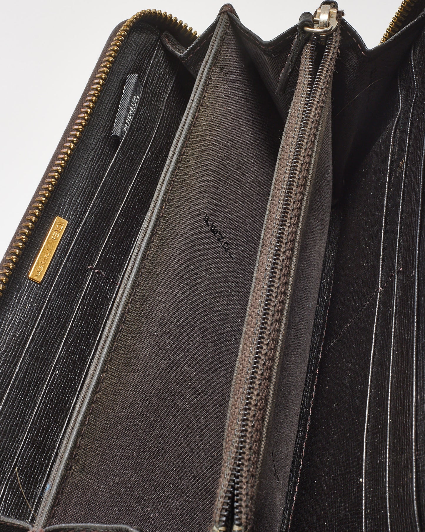 Fendi Tobacco Brown FF Zucca Print Coated Canvas Zippy Wallet