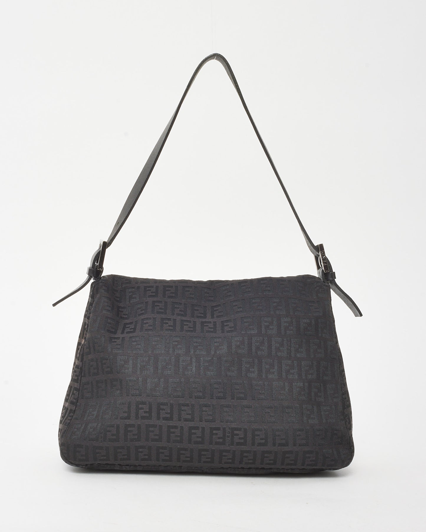 Fendi Dark Brown Zucchino Print Canvas Mamma Forever Baguette Shoulder Bag