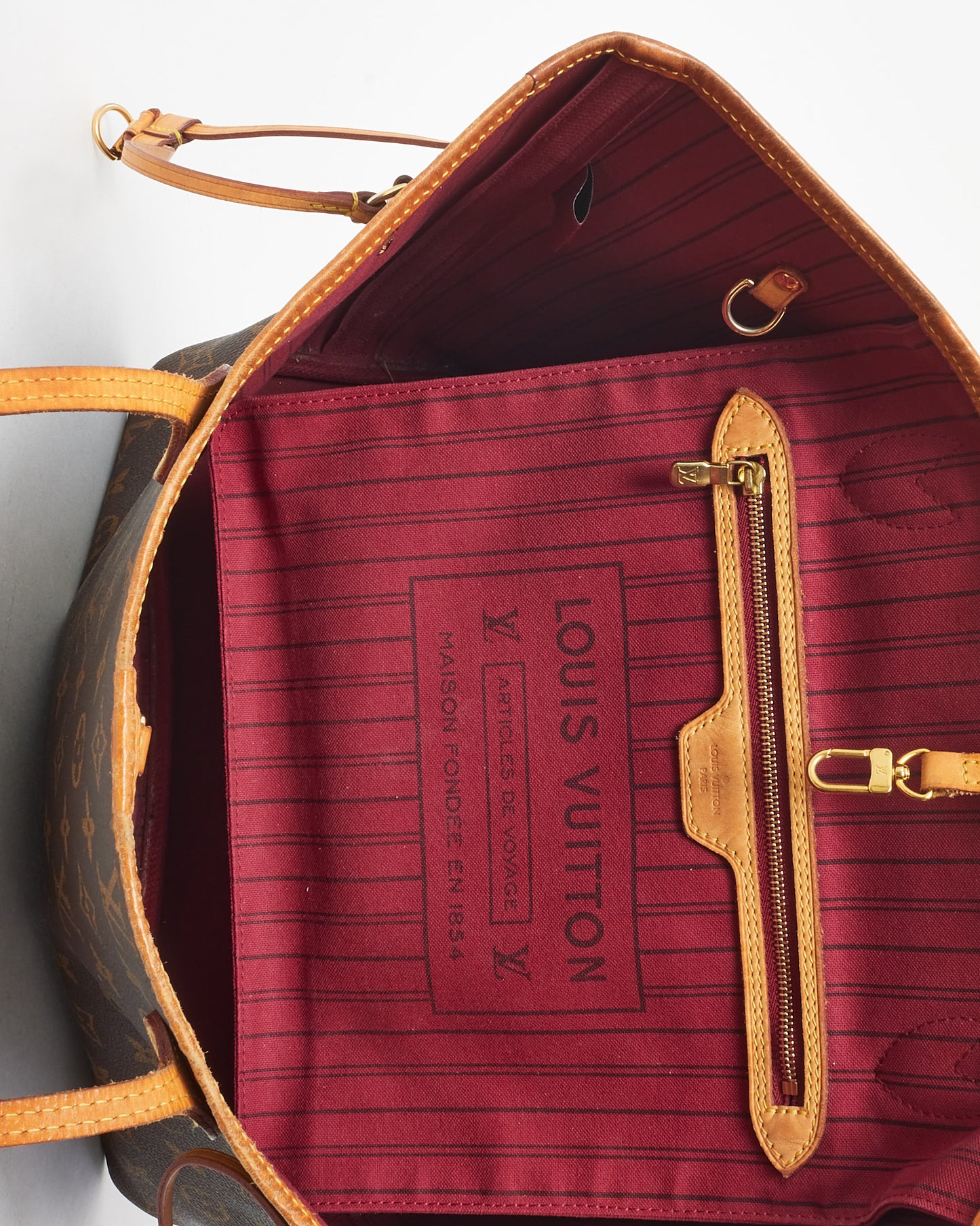 Louis Vuitton Monogram Canvas Fuchsia Interior Neverfull MM Bag