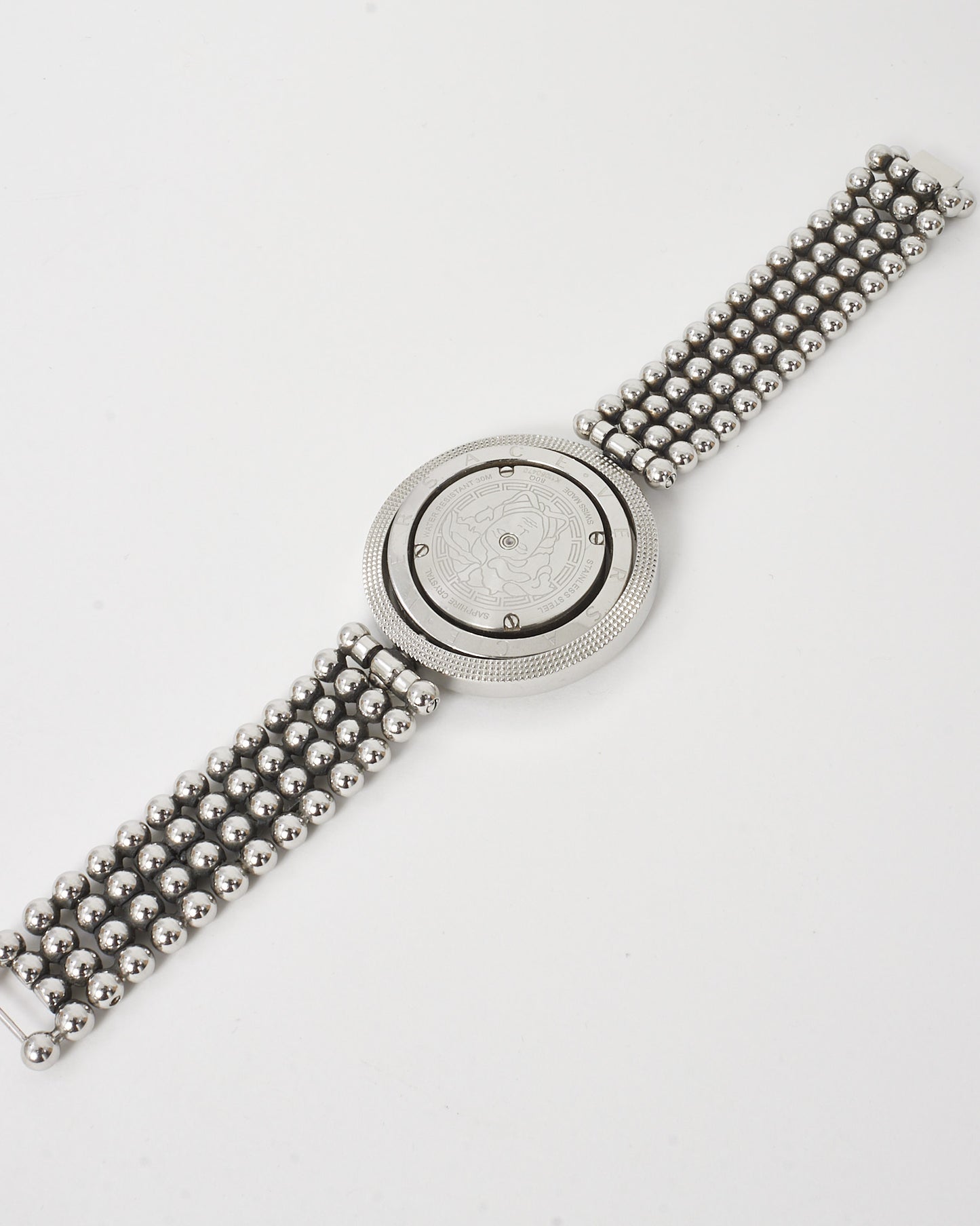 Versace Stainless Steel Sapphire Crystal VQT050015 Eon Rotating Ring Watch