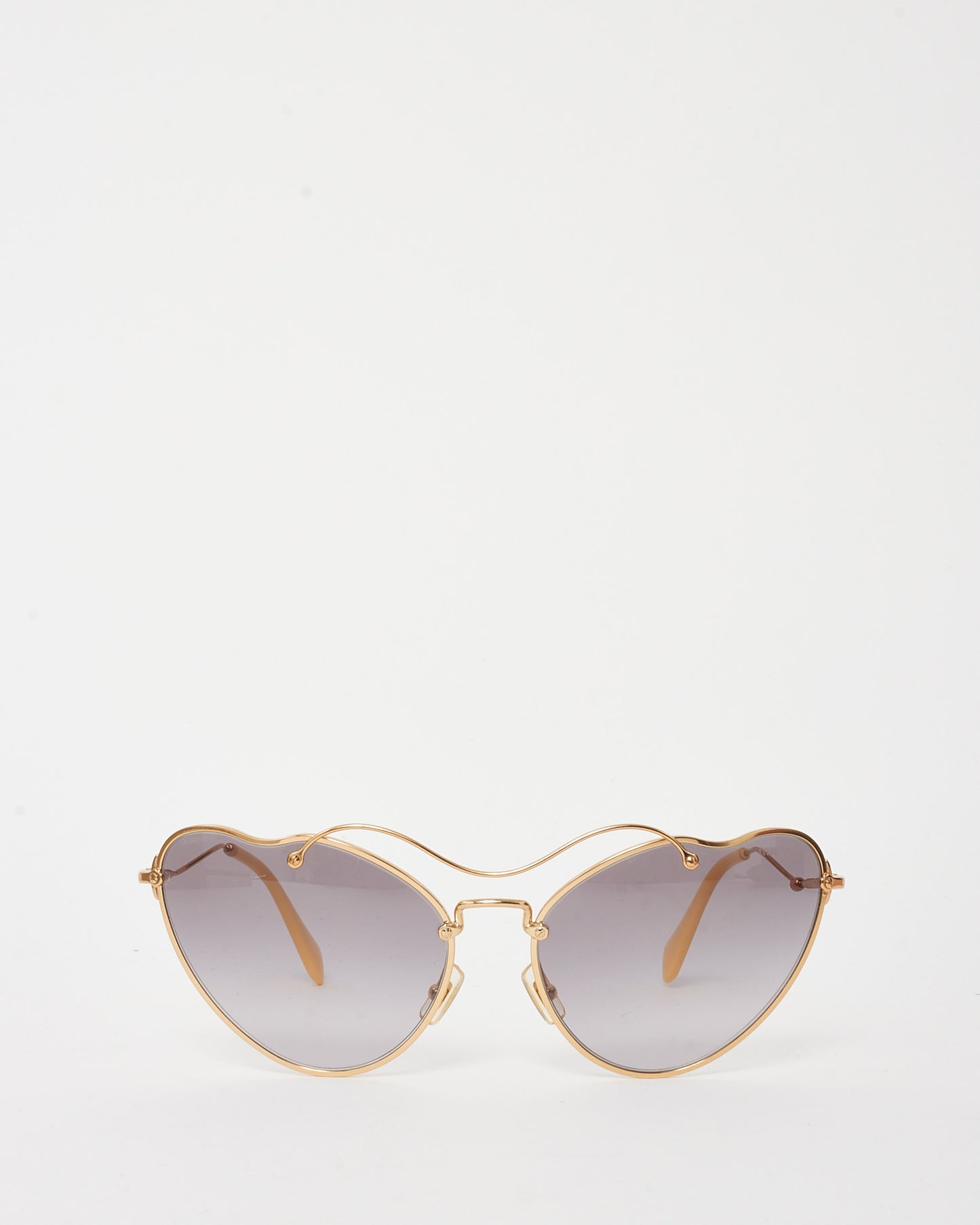 Miu Miu Gold Abstract SMU55R Cat Eye Sunglasses