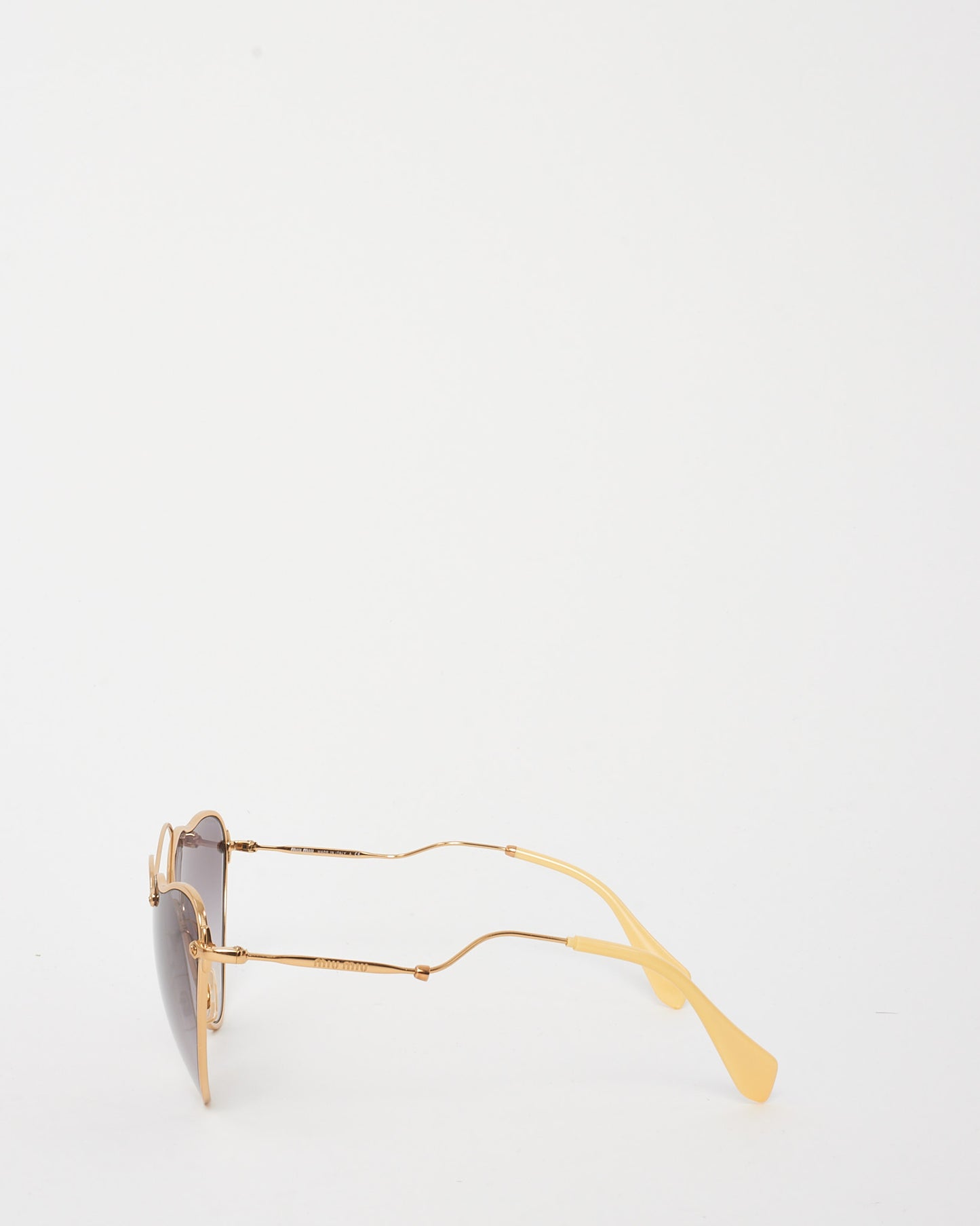 Miu Miu Gold Abstract SMU55R Cat Eye Sunglasses